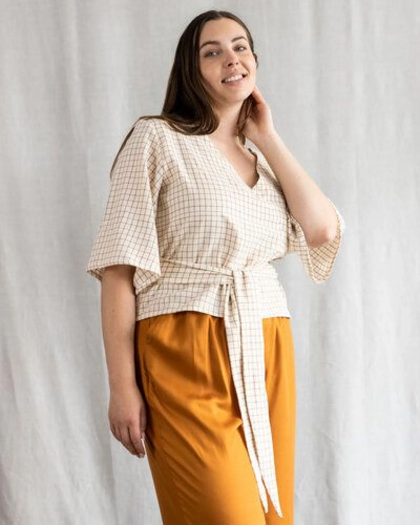 Jyoti - Fair Works Baumwoll Bluse Vasanta – Ansicht 2