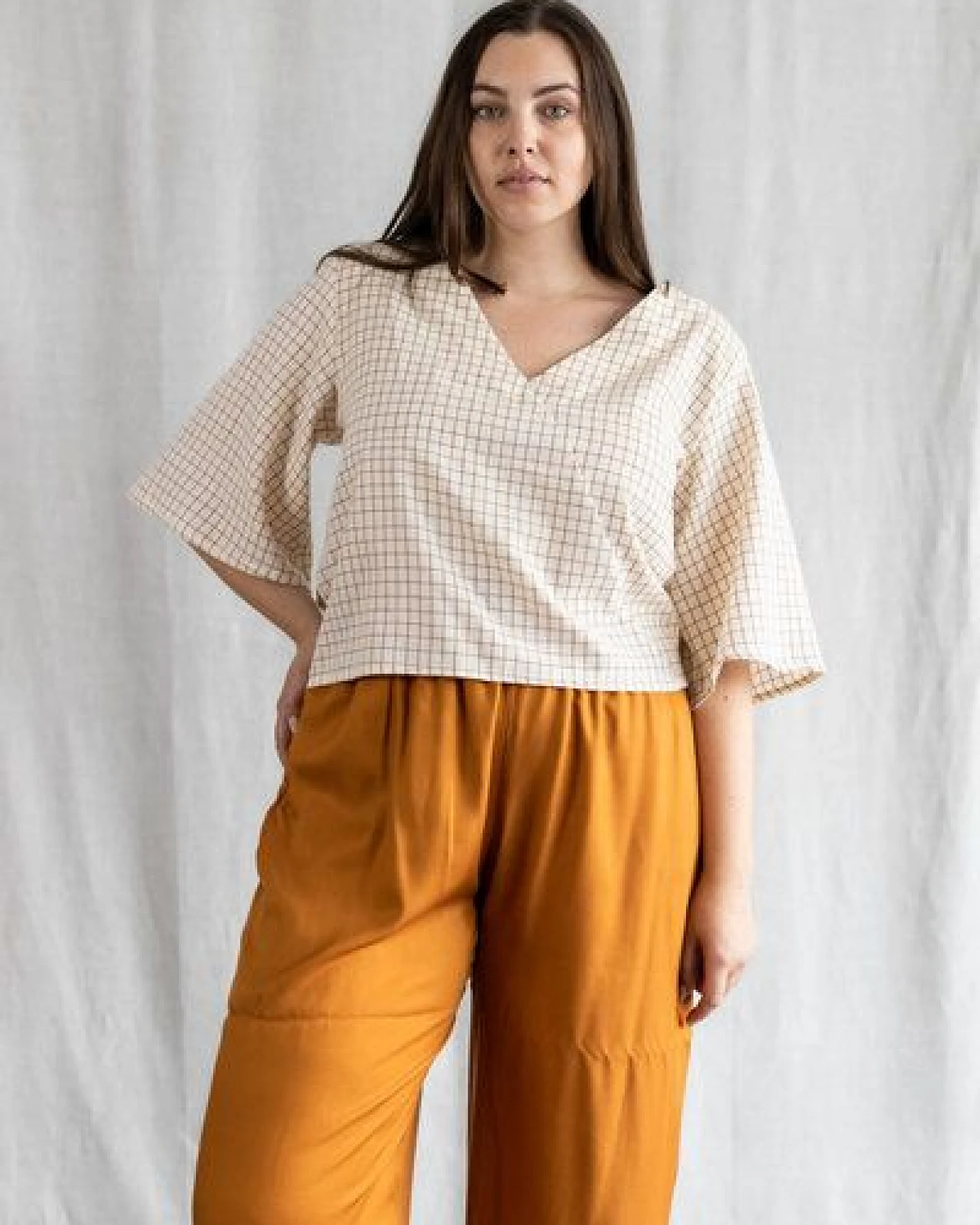 Jyoti - Fair Works Baumwoll Bluse Vasanta – Ansicht 3