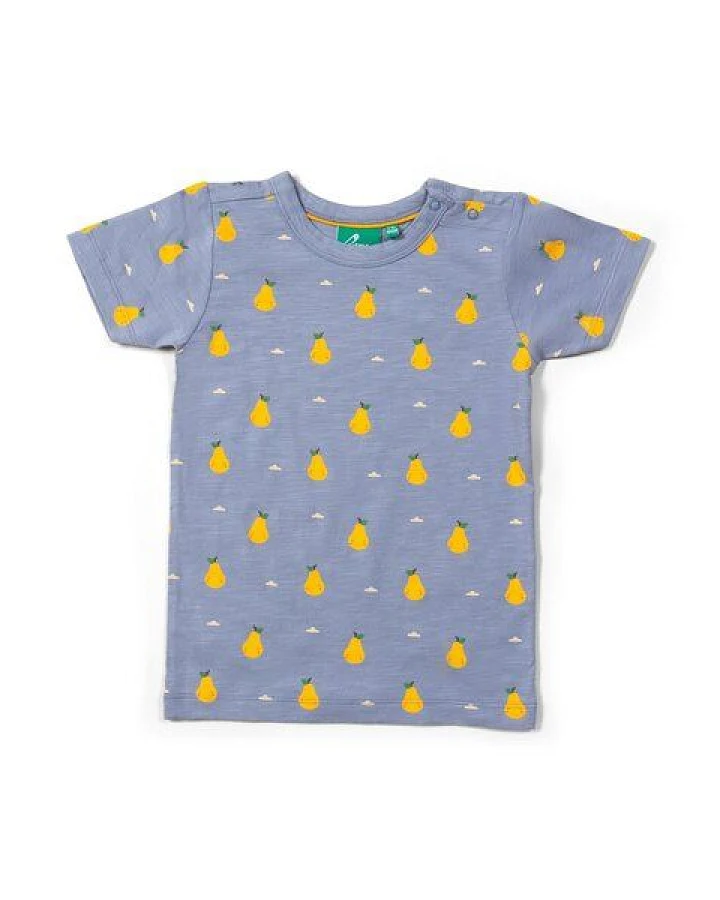Little Green Radicals Kinder T-Shirt mit Birnenaufdruck – Fairtrade & GOTS-zertifiziert