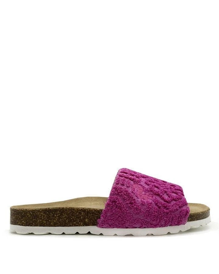 Vegane "thies ® Eco Bio Terry Slide" Sandale aus Bio-Baumwolle Frottee
