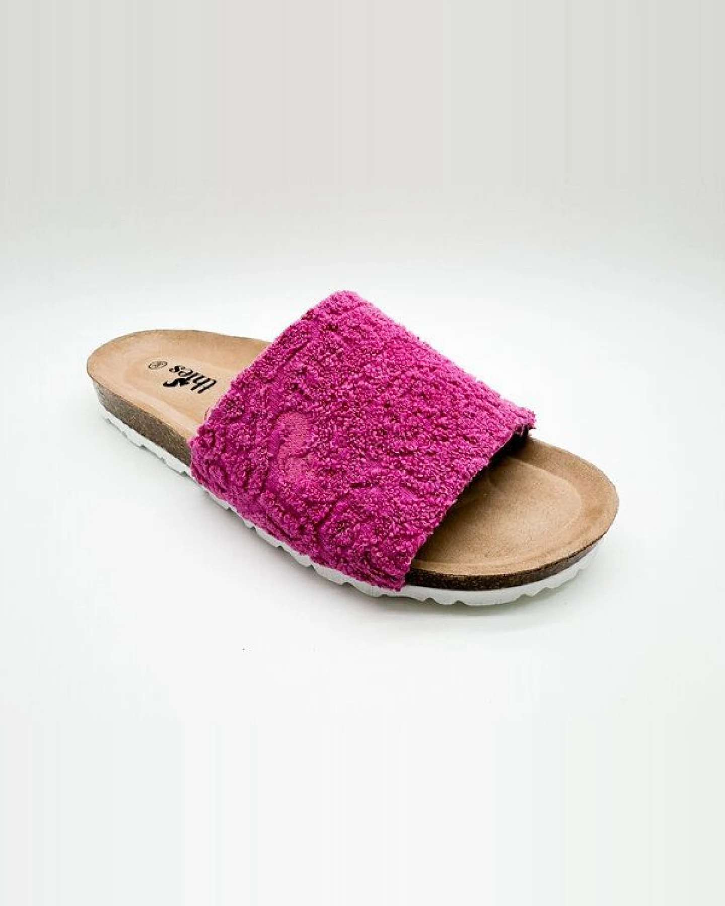 Vegane "thies ® Eco Bio Terry Slide" Sandale aus Bio-Baumwolle Frottee – Ansicht 3
