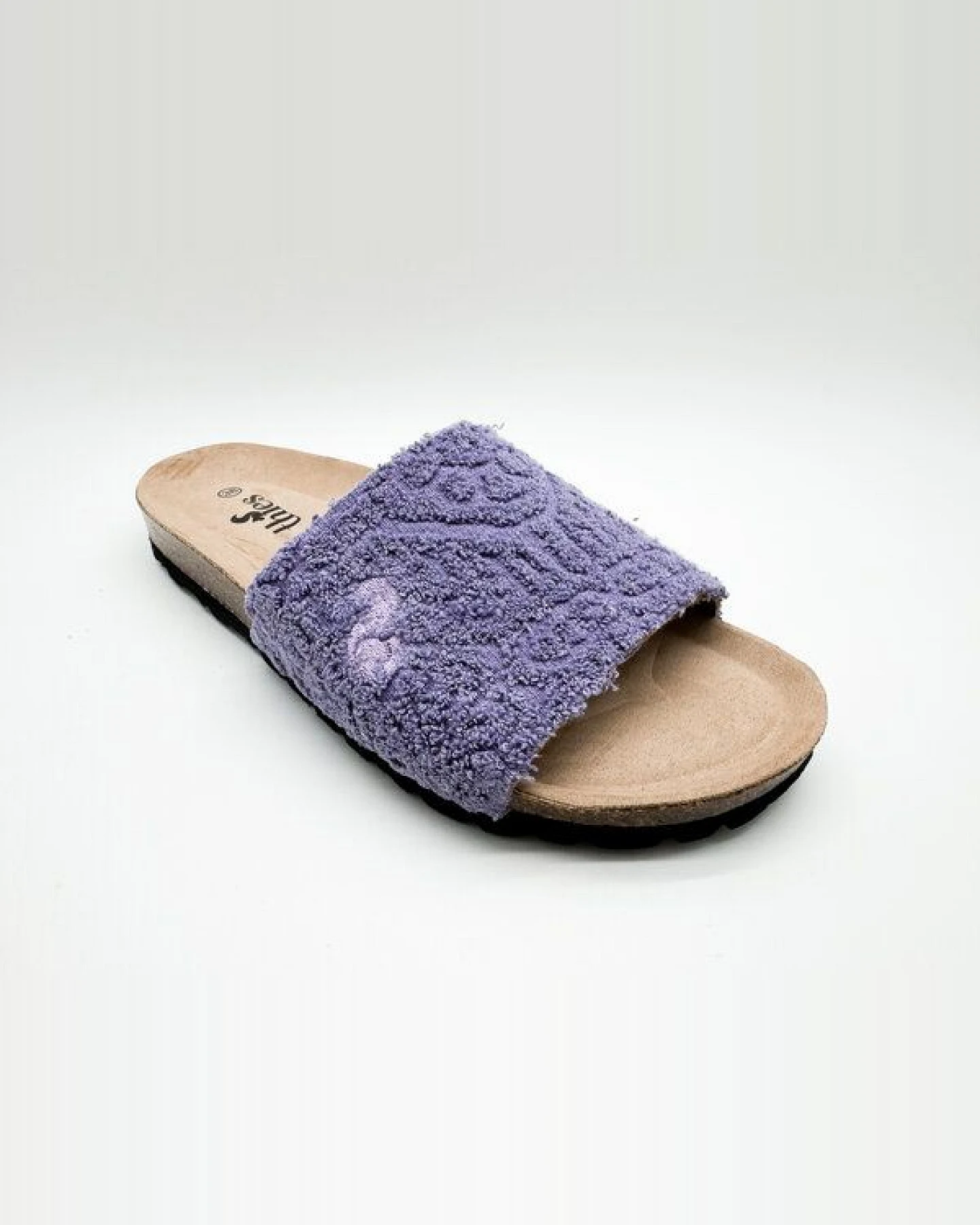 Vegane "thies ® Eco Bio Terry Slide" Sandale aus Bio-Baumwolle Frottee – Ansicht 2