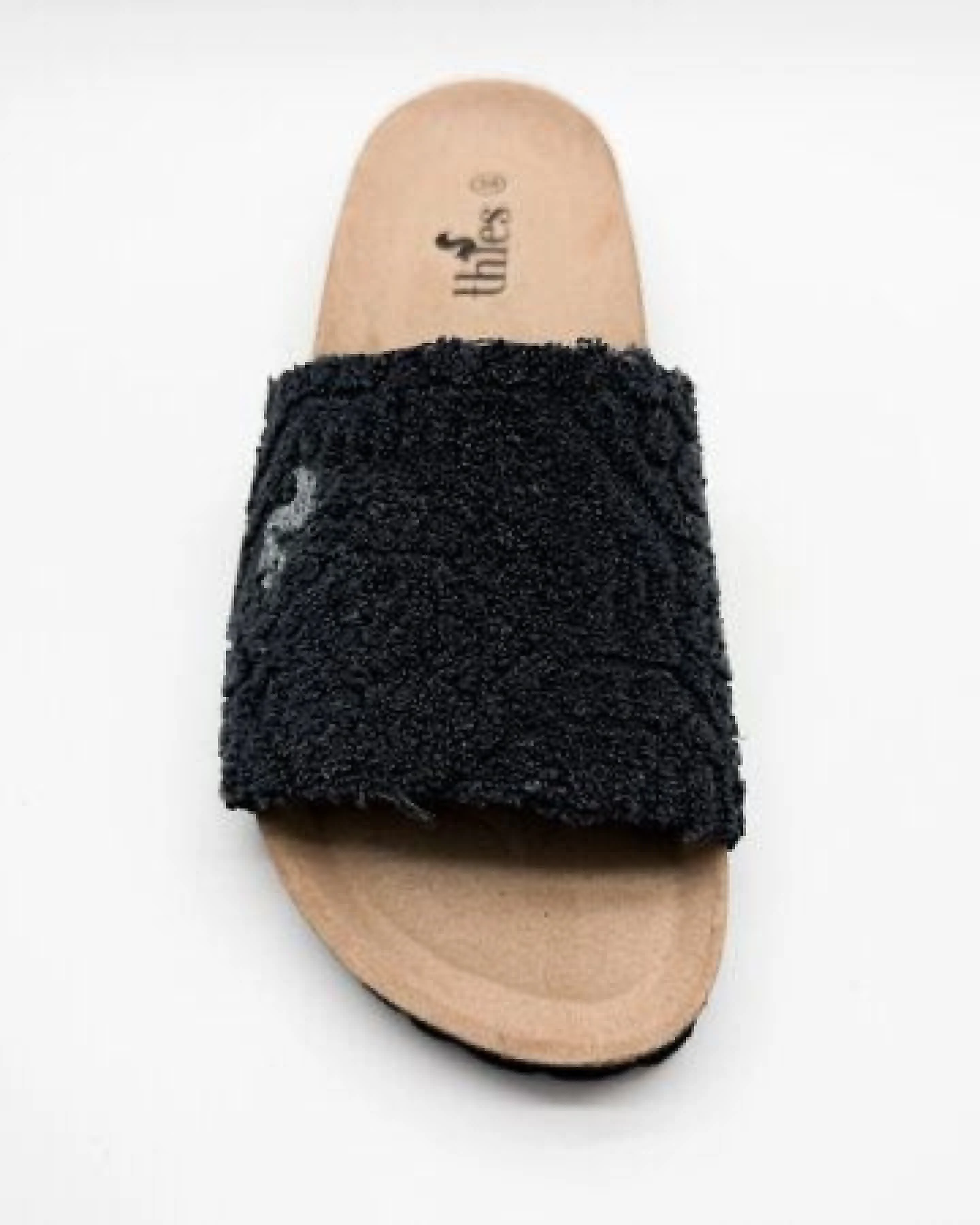 Vegane "thies ® Eco Bio Terry Slide" Sandale aus Bio-Baumwolle Frottee – Ansicht 3