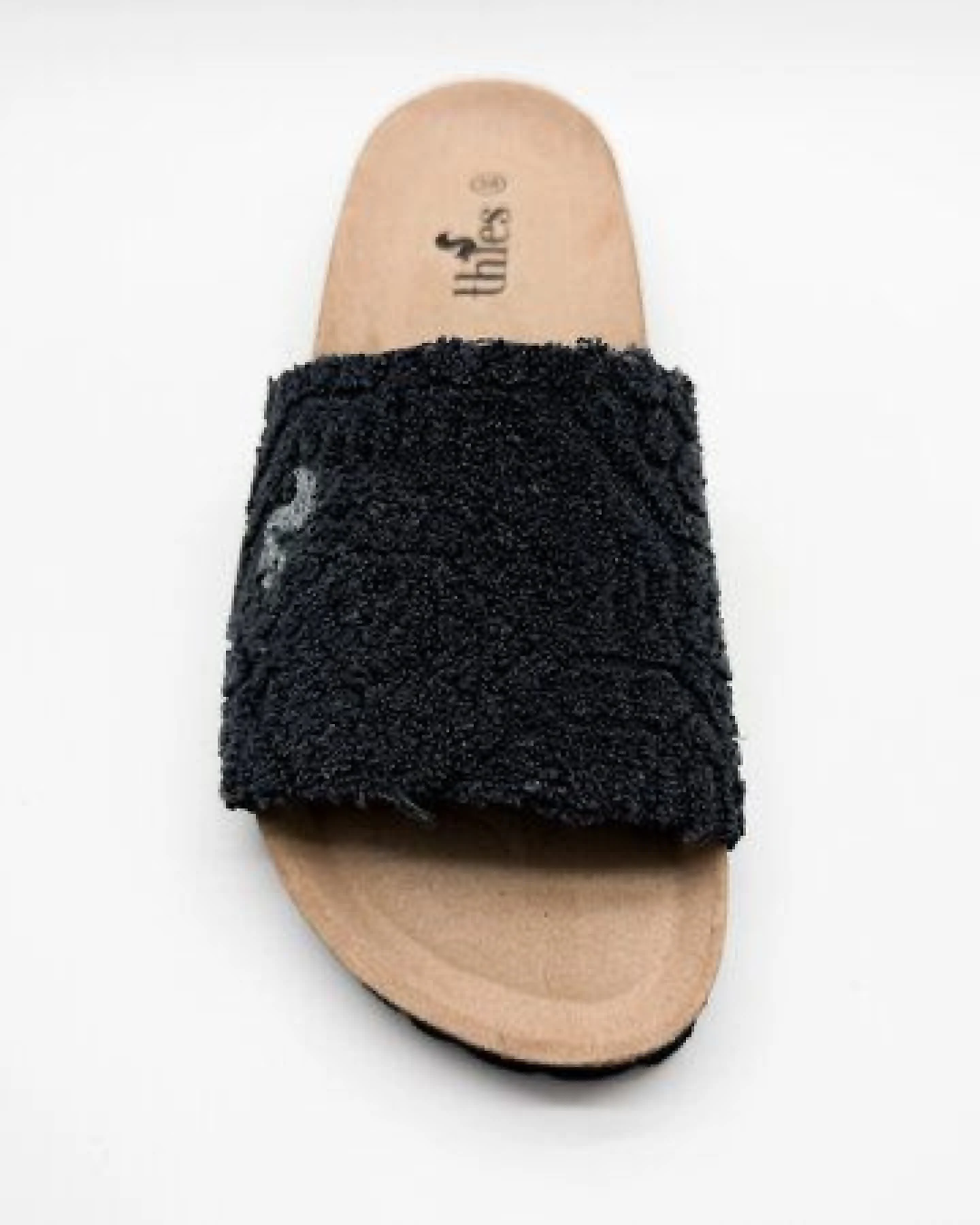Vegane "thies ® Eco Bio Terry Slide" Sandale aus Bio-Baumwolle Frottee – Ansicht 3