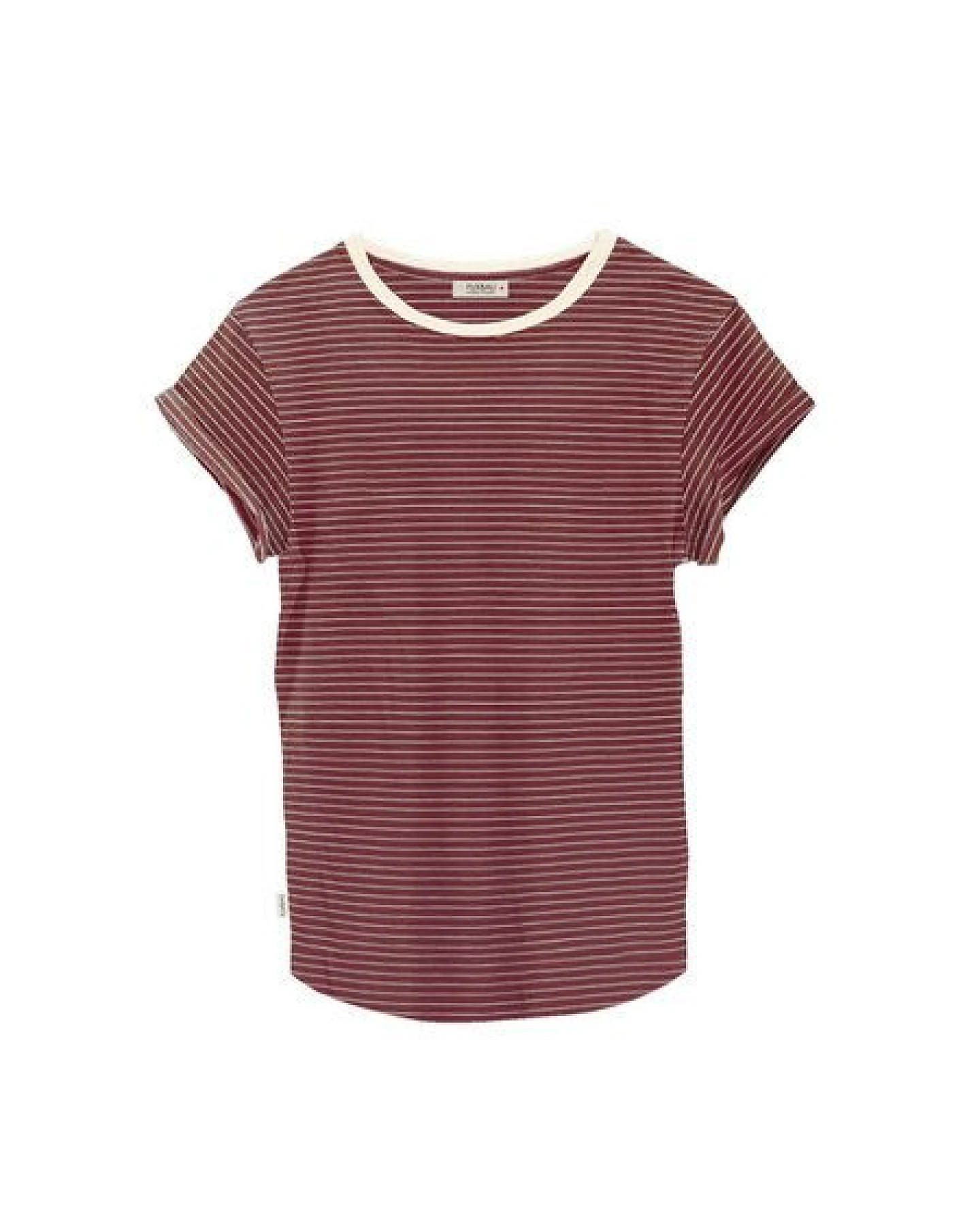 FUXBAU Frauen Streifenshirt - creme grün, bordeaux, blau oder senf – Ansicht 2