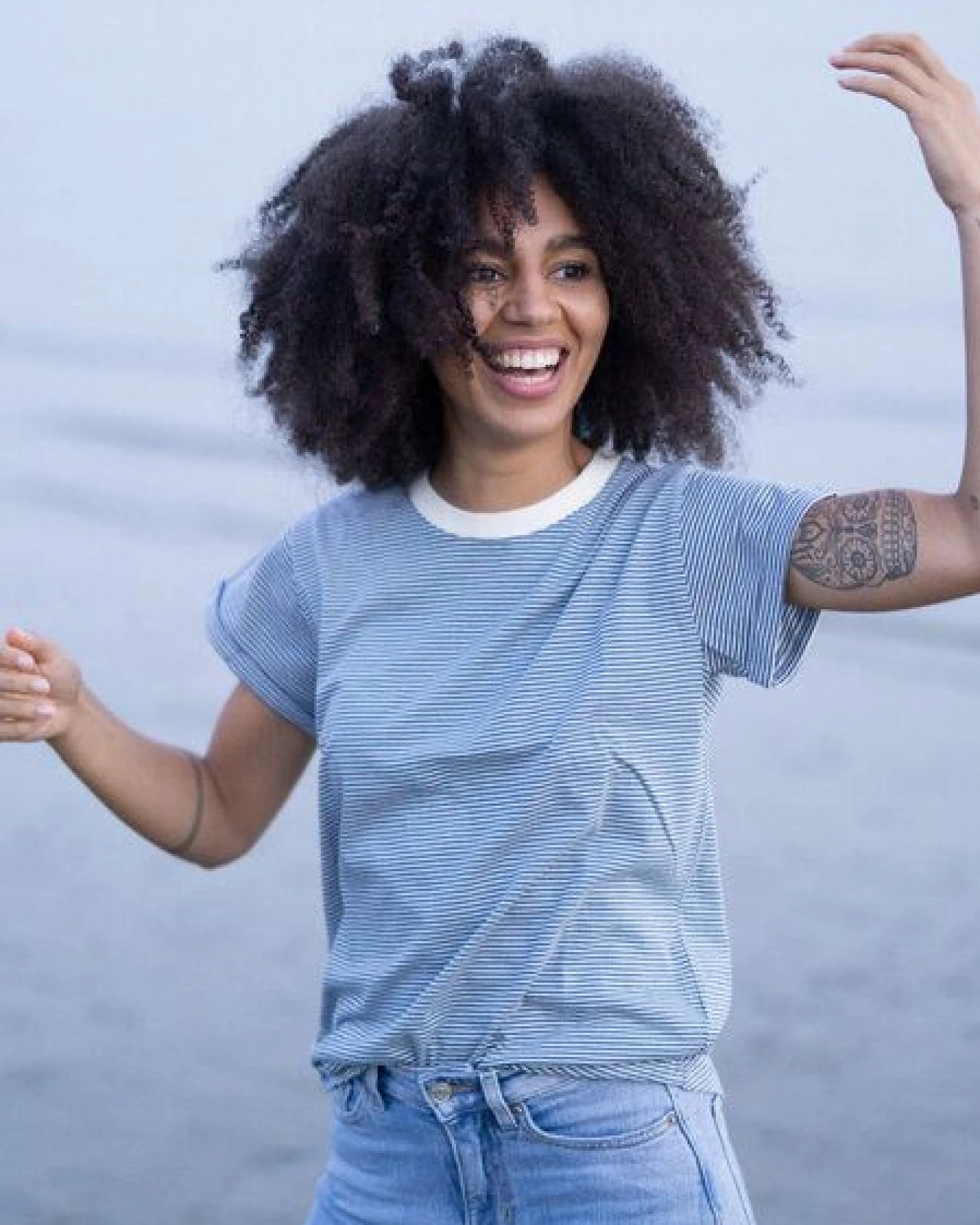 FUXBAU Frauen Streifenshirt - creme grün, bordeaux, blau oder senf – Ansicht 3