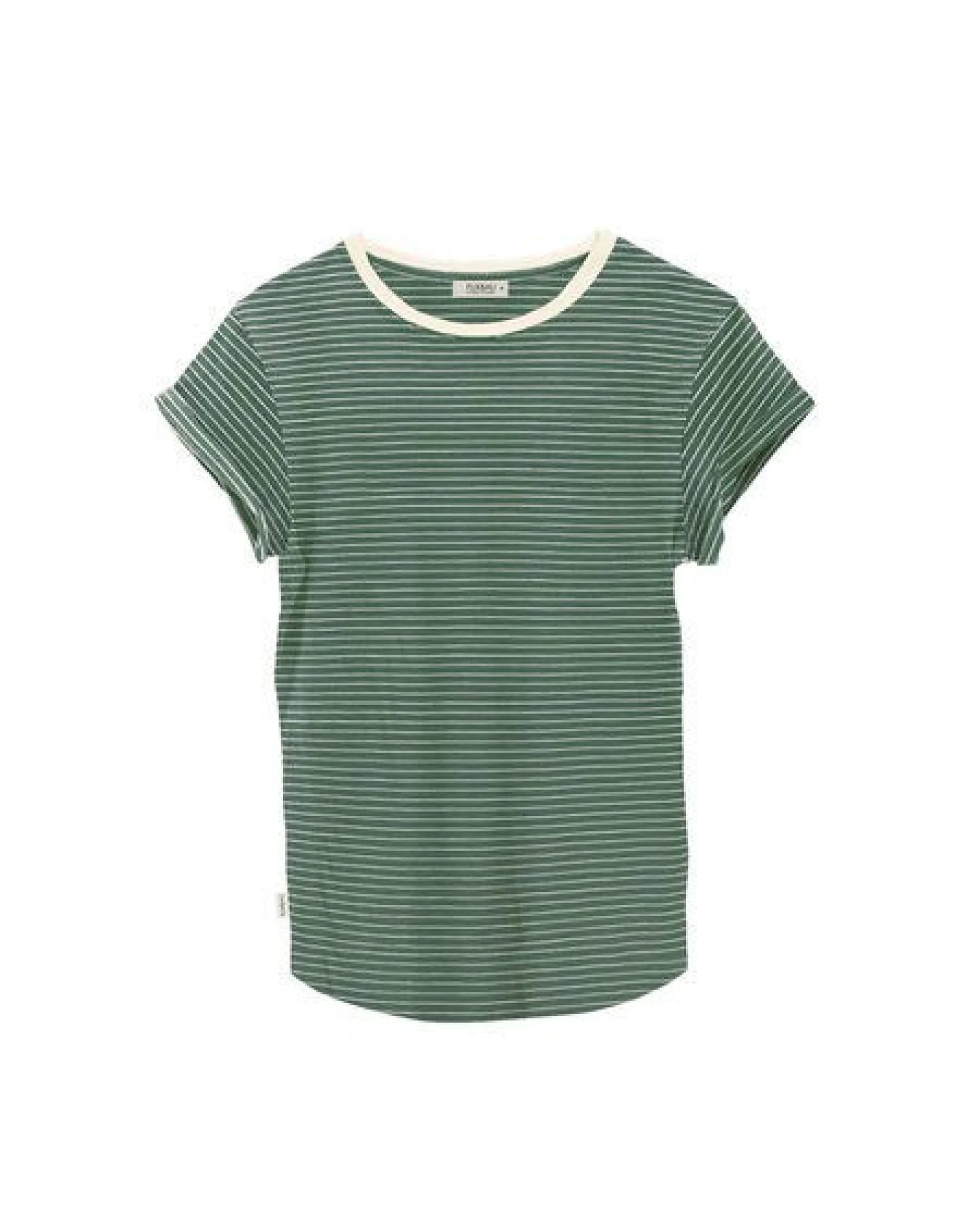 FUXBAU Frauen Streifenshirt - creme grün, bordeaux, blau oder senf – Ansicht 2