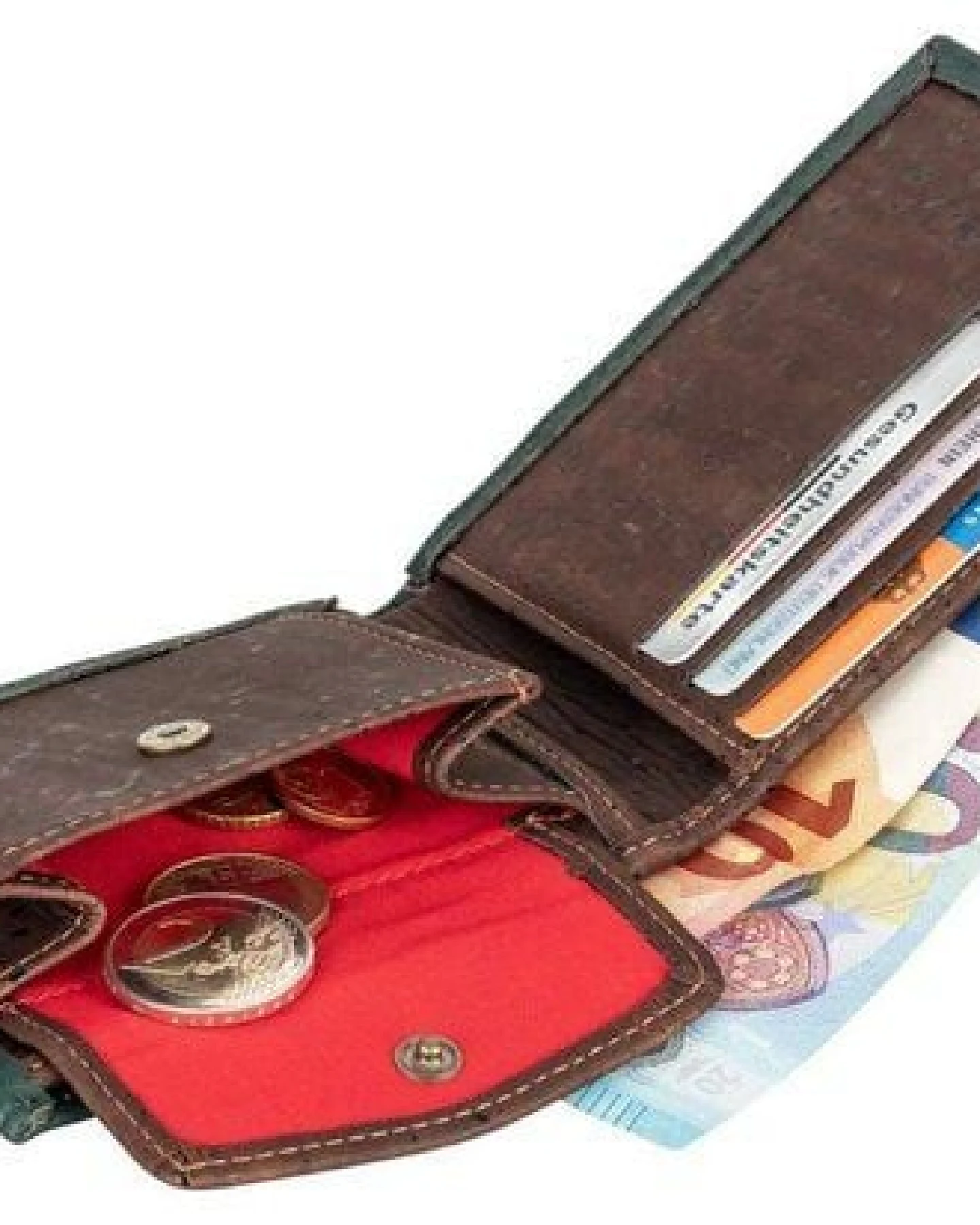 Kork-Deko Geldbeutel aus Kork, dunkelgrün, minimalistisches Portemonnaie – Ansicht 3