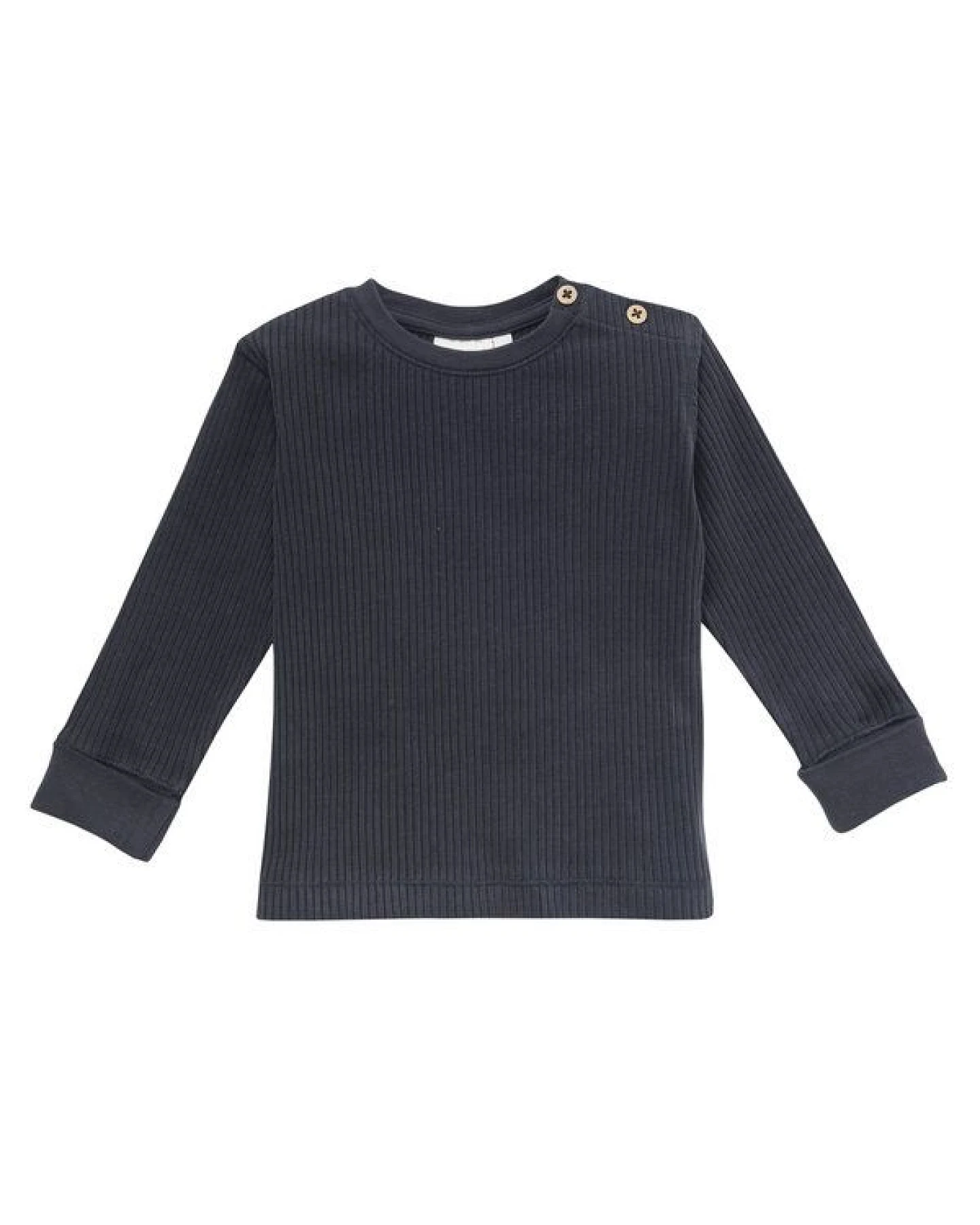 People Wear Organic Langarmshirt, 2er Pack, uni gelb und dunkelblau, Bio-Baumwolle – Ansicht 3