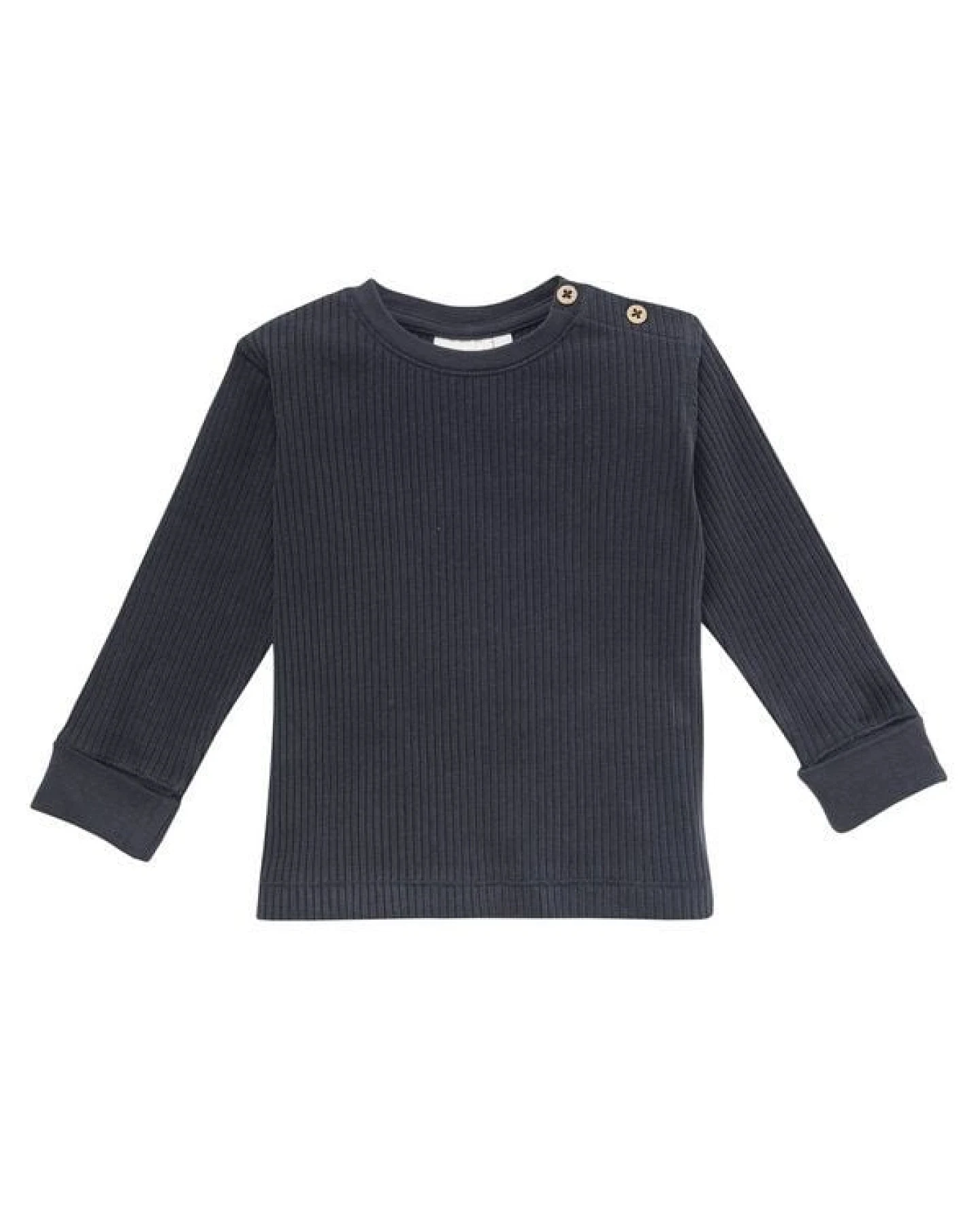People Wear Organic Langarmshirt, 2er Pack, uni gelb und dunkelblau, Bio-Baumwolle – Ansicht 3
