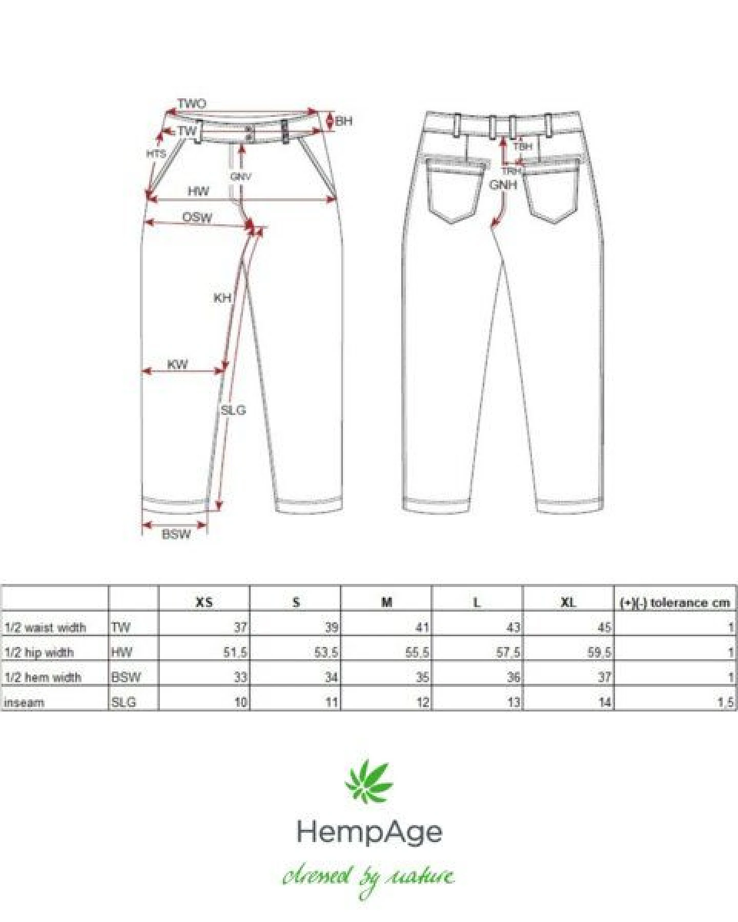 HempAge Damen Baggy Jeans Hanf/Bio-Baumwolle – Ansicht 2
