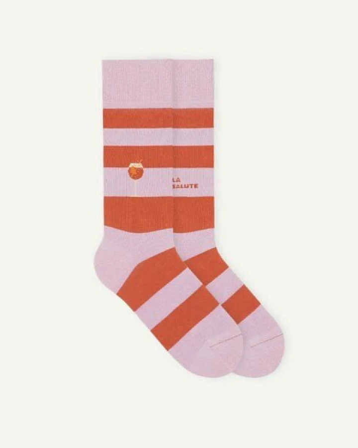von Jungfeld Gestreifte Socken mit Spritz Icon