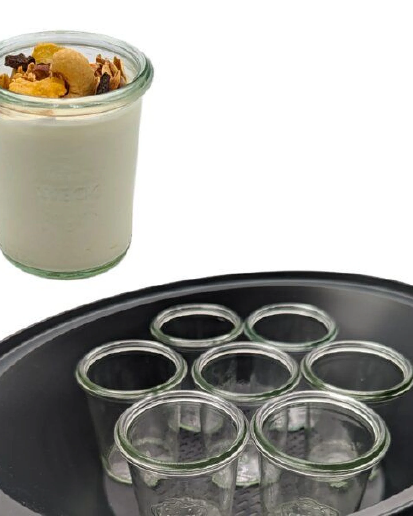 mikken 6er Set WECK Dessertgläser 160 ml Joghurtgläser Sturzgläser mit Frischhaltedeckel – Ansicht 4