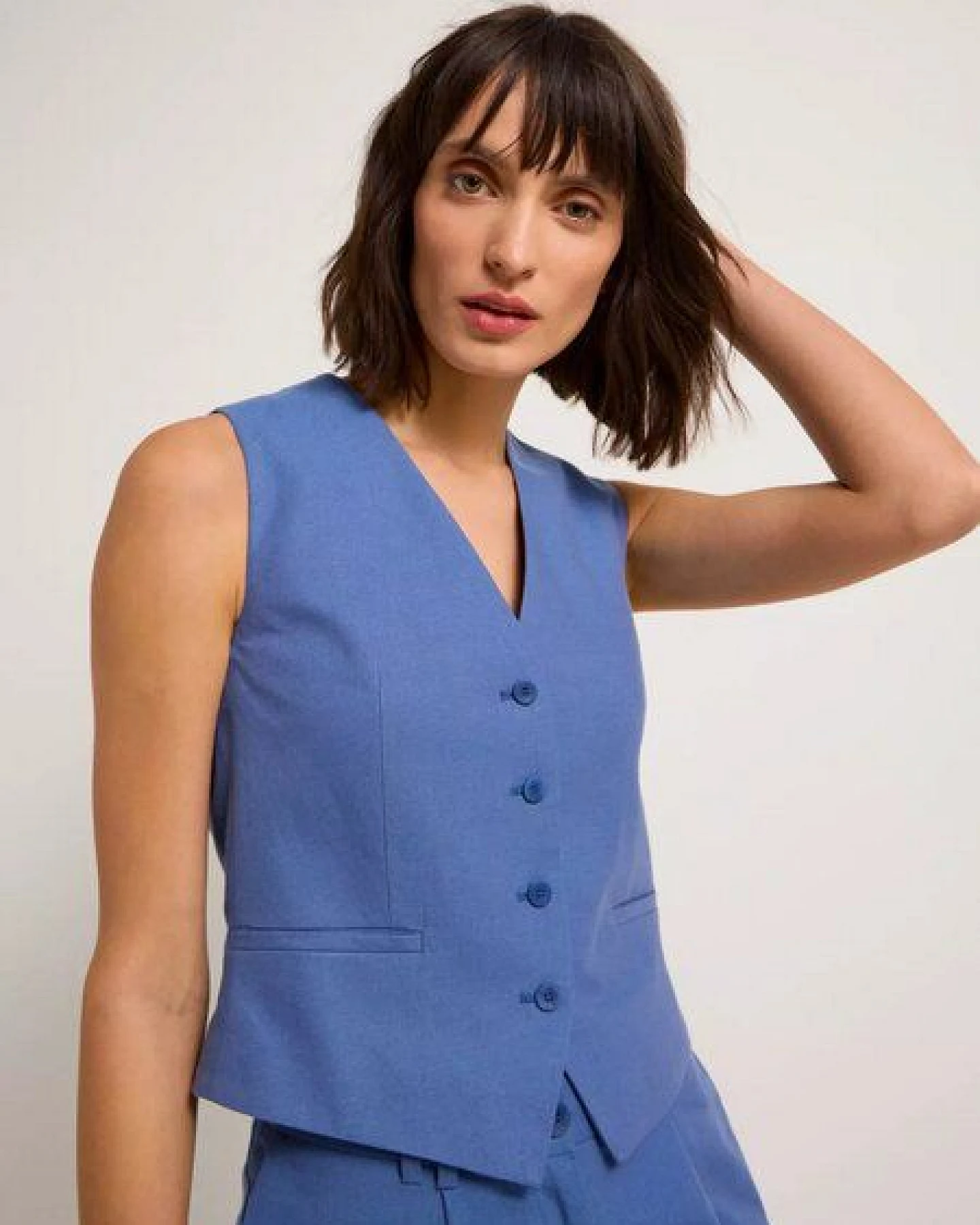 Lanius - Weste aus Bio-Baumwolle, Leinen und TENCEL Modal – Ansicht 3