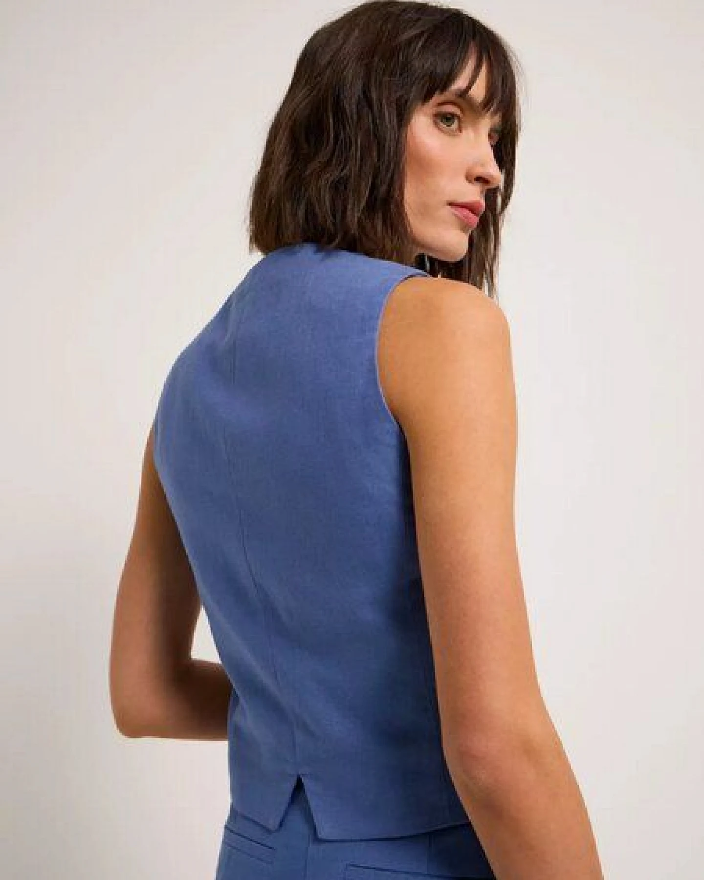 Lanius - Weste aus Bio-Baumwolle, Leinen und TENCEL Modal – Ansicht 4