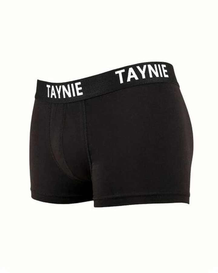 2er-Pack schwarz/weiß - Retroshorts - Biozidfrei - Zertifiziert - TAYNIE HERREN BOXERSCHORTS