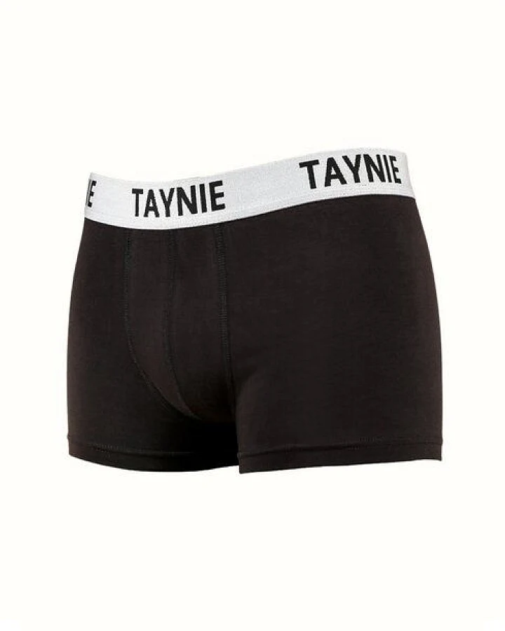 2er-Pack schwarz/schwarz - Retroshorts - Biozidfrei - Zertifiziert - TAYNIE HERREN BOXERSCHORTS