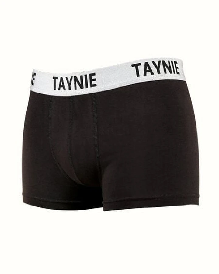 2er-Pack schwarz/schwarz - Retroshorts - Biozidfrei - Zertifiziert - TAYNIE HERREN BOXERSCHORTS