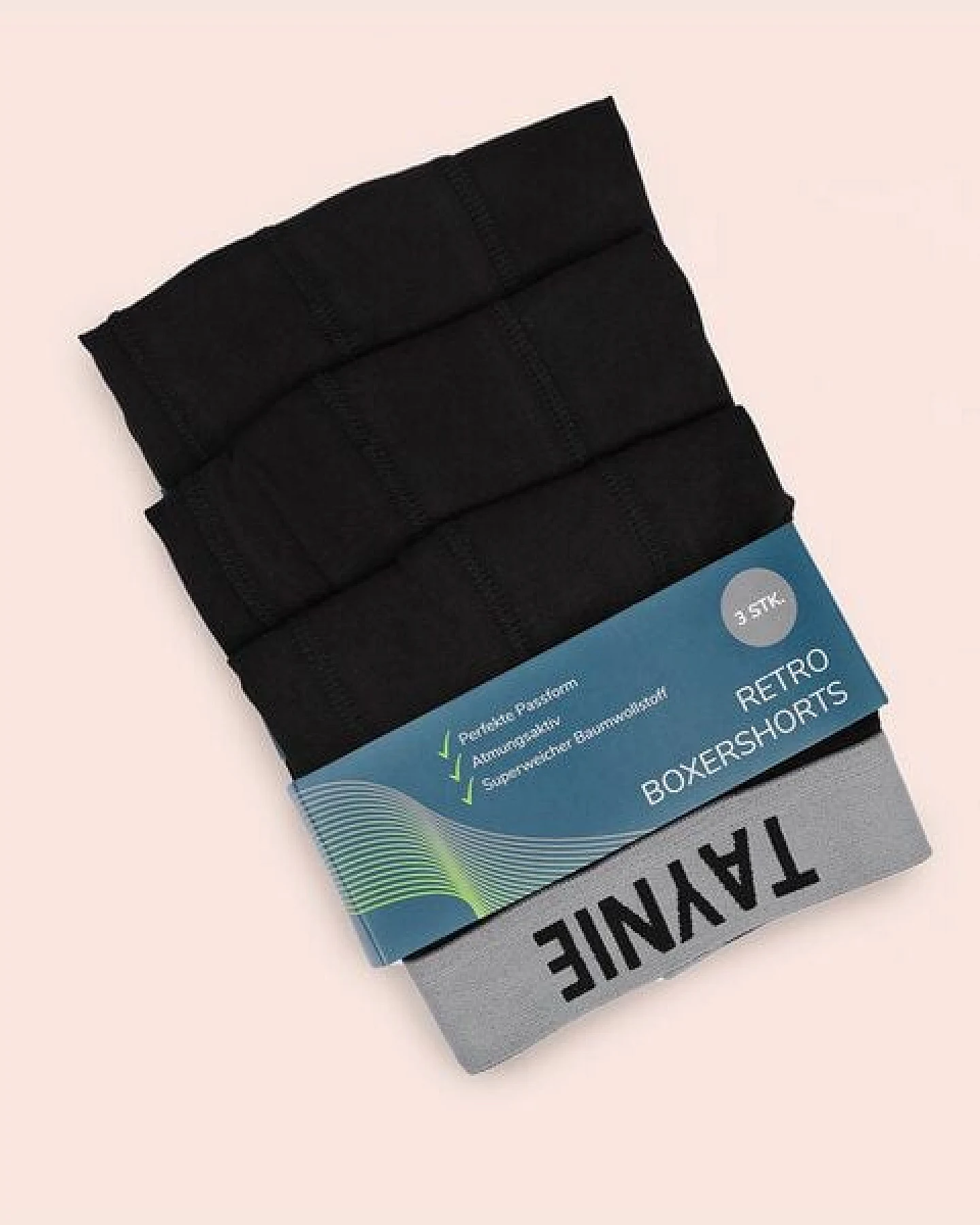 2er-Pack schwarz/schwarz - Retroshorts - Biozidfrei - Zertifiziert - TAYNIE HERREN BOXERSCHORTS – Ansicht 4