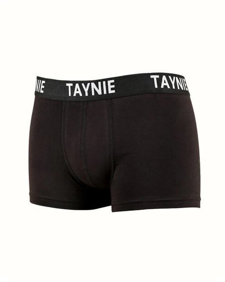 2er-Pack schwarz/grau - Retroshorts - Biozidfrei - Zertifiziert - TAYNIE HERREN BOXERSCHORTS