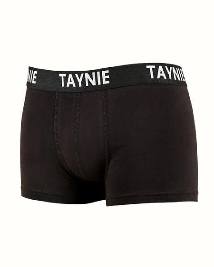 2er-Pack schwarz/grau - Retroshorts - Biozidfrei - Zertifiziert - TAYNIE HERREN BOXERSCHORTS