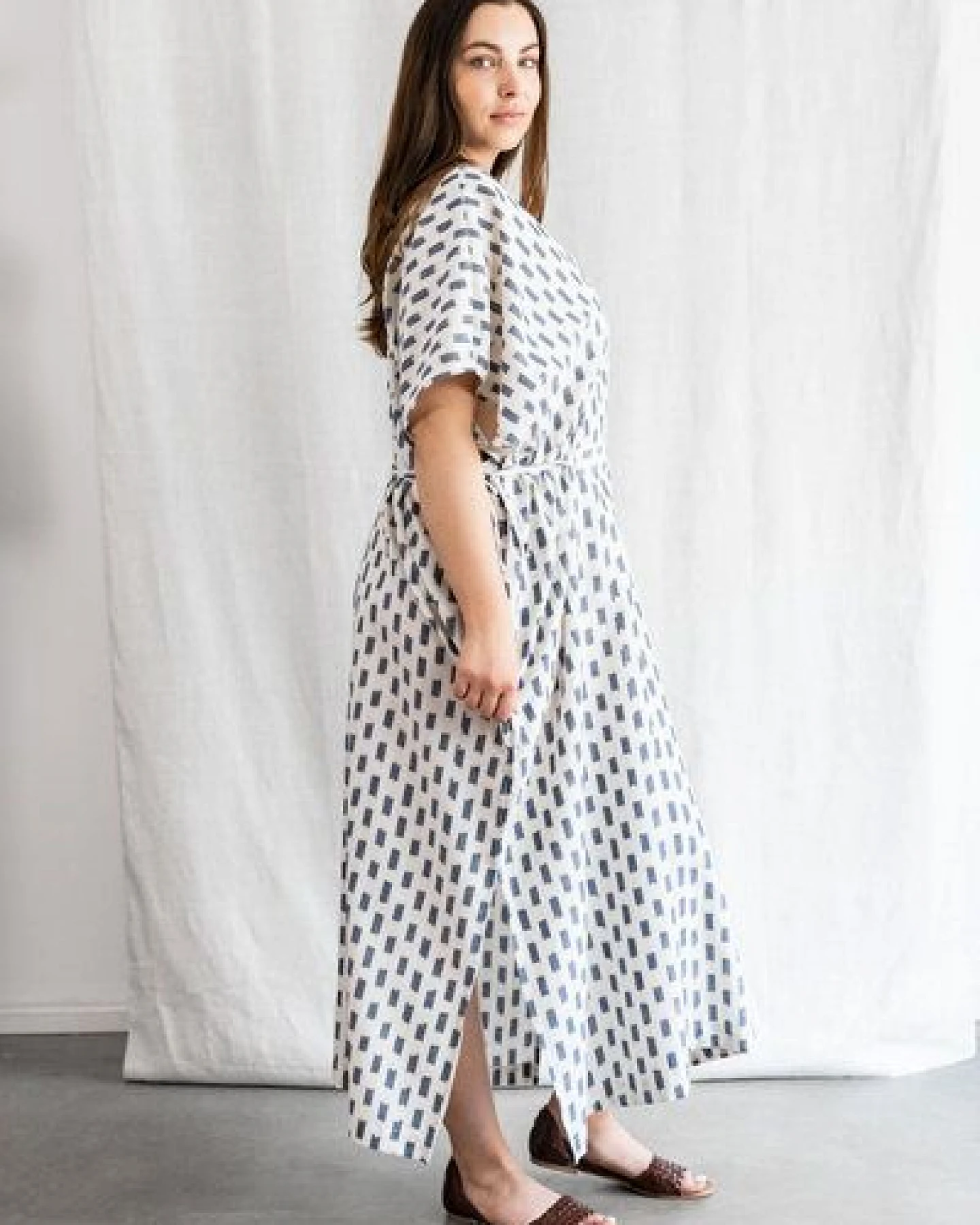 Jyoti - Fair Works Baumwoll Kaftankleid Rishi – Ansicht 3