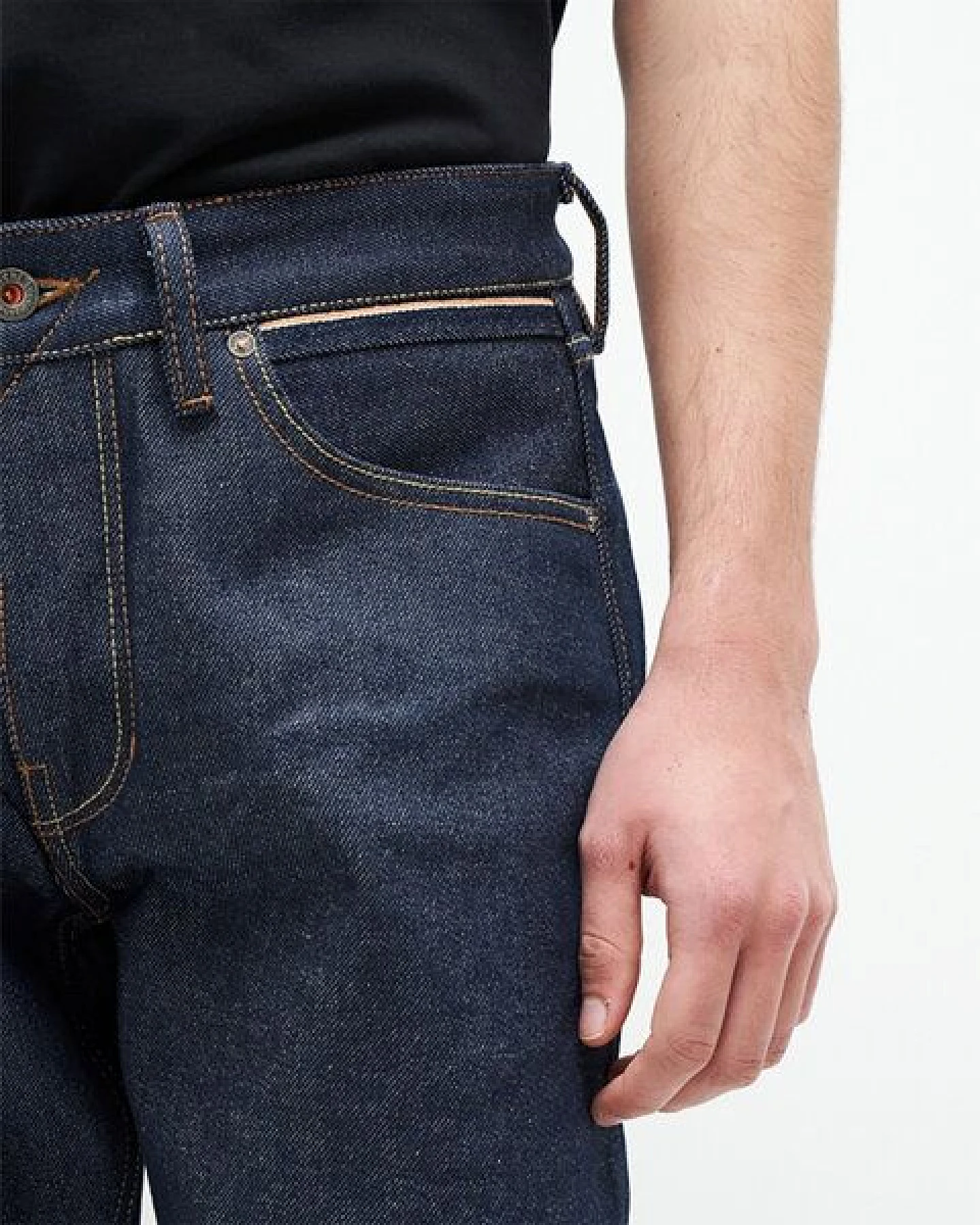 Kuyichi Jim Regular Slim Tapered - orange selvedge- – Ansicht 3