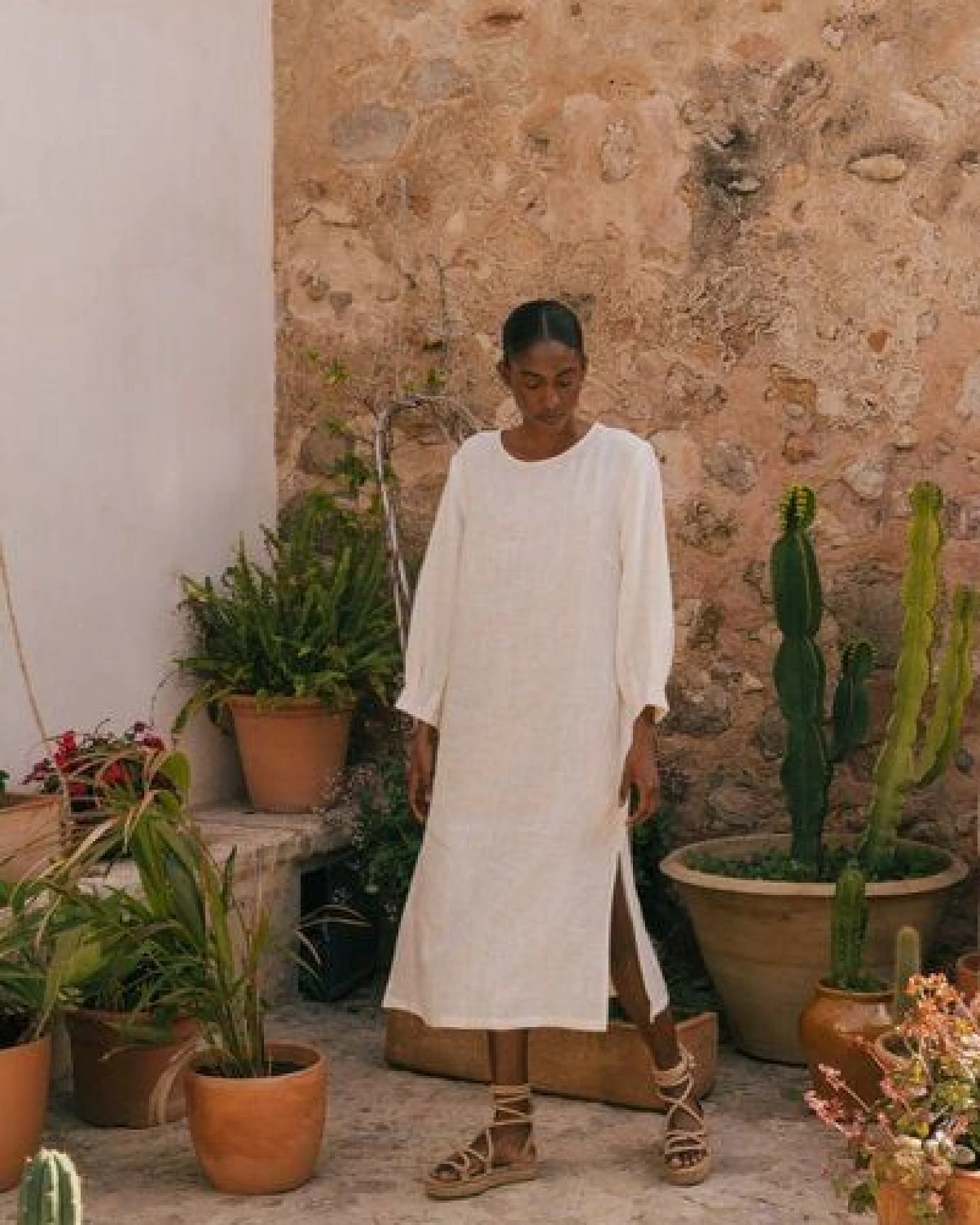 AmourLinen Langes Leinenkleid Amalia – Ansicht 4