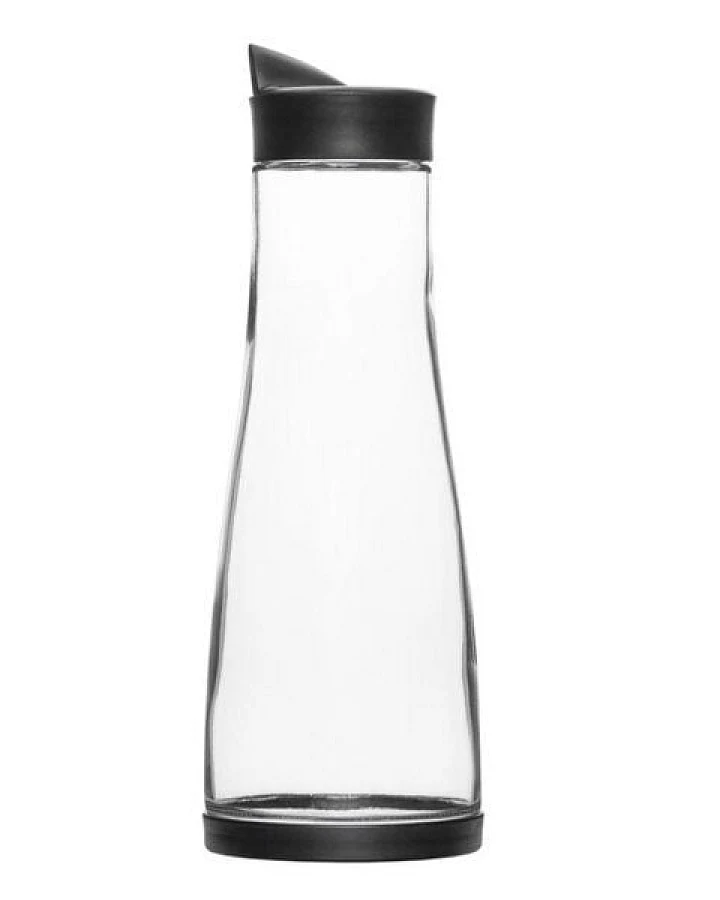 elasto Glaskaraffe mit Deckel "Fresh" 1,0 l – Karaffe aus Glas