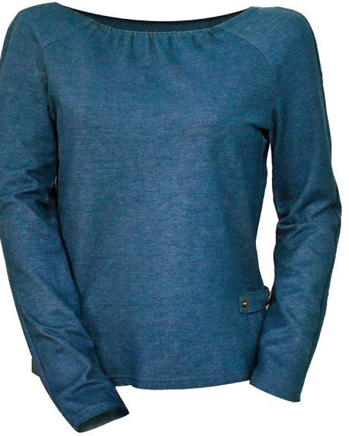 körber mode Raglanpullover Bio in Jeansoptik mit coolen Details
