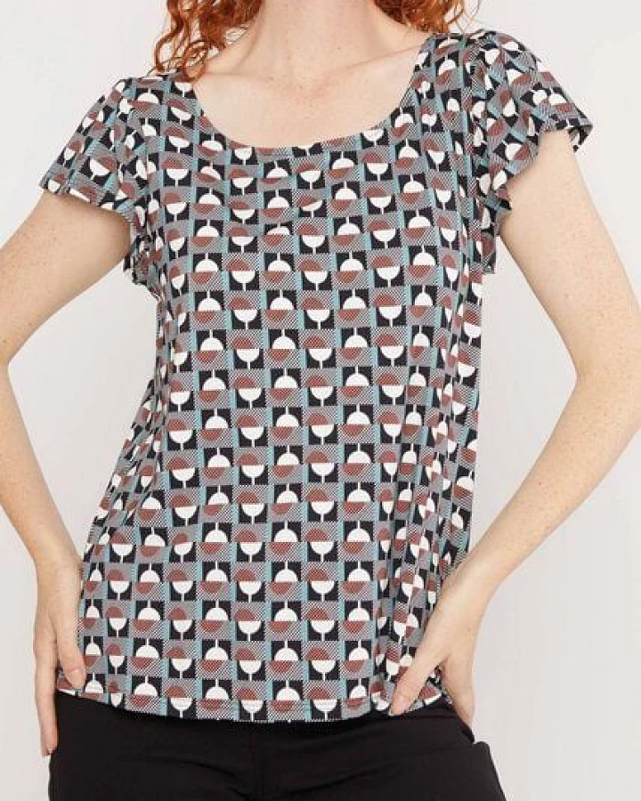 Blutsgeschwister Bluse Frilly Crew - Big Dream Graphic