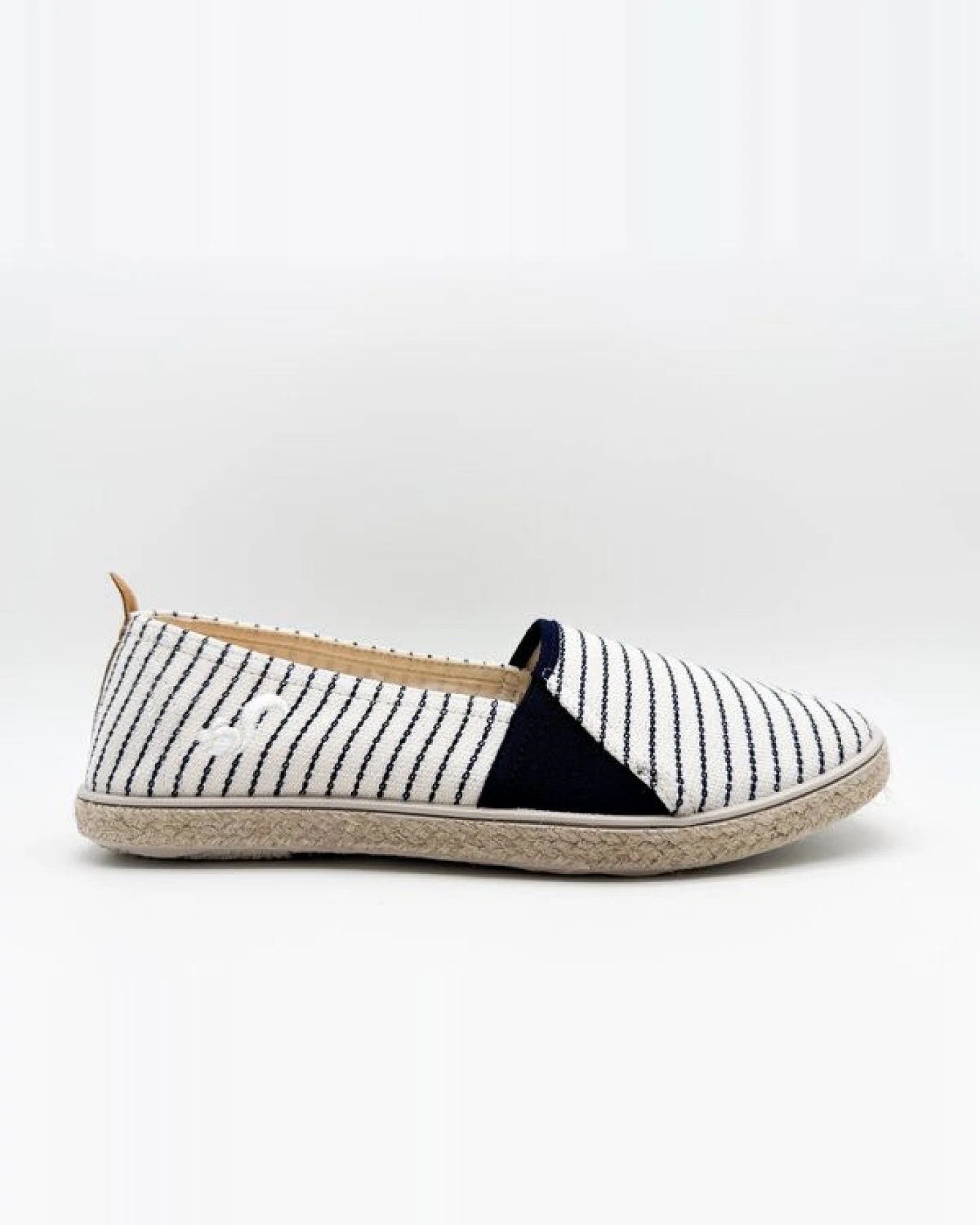 Veganer "thies ® Mallorca Organic Cotton Espadrille navy stripe" aus Biobaumwolle – Ansicht 2