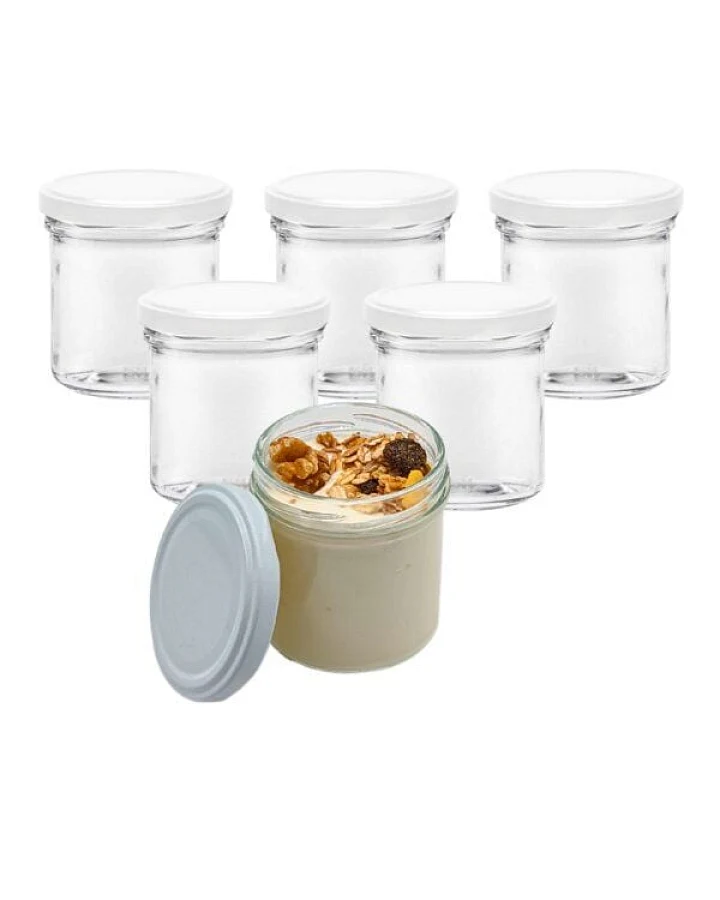 mikken 6 kleine Dessertgläser 167 ml Joghurtgläser mit Schraubdeckel