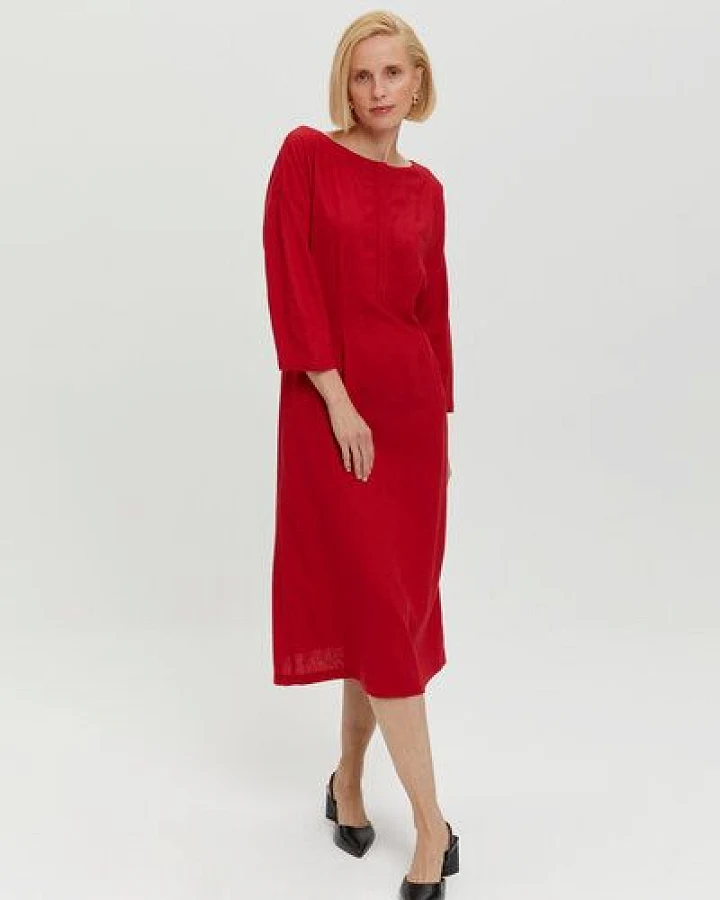 AYANI Lusin Midikleid aus Leinen & ECOVERO