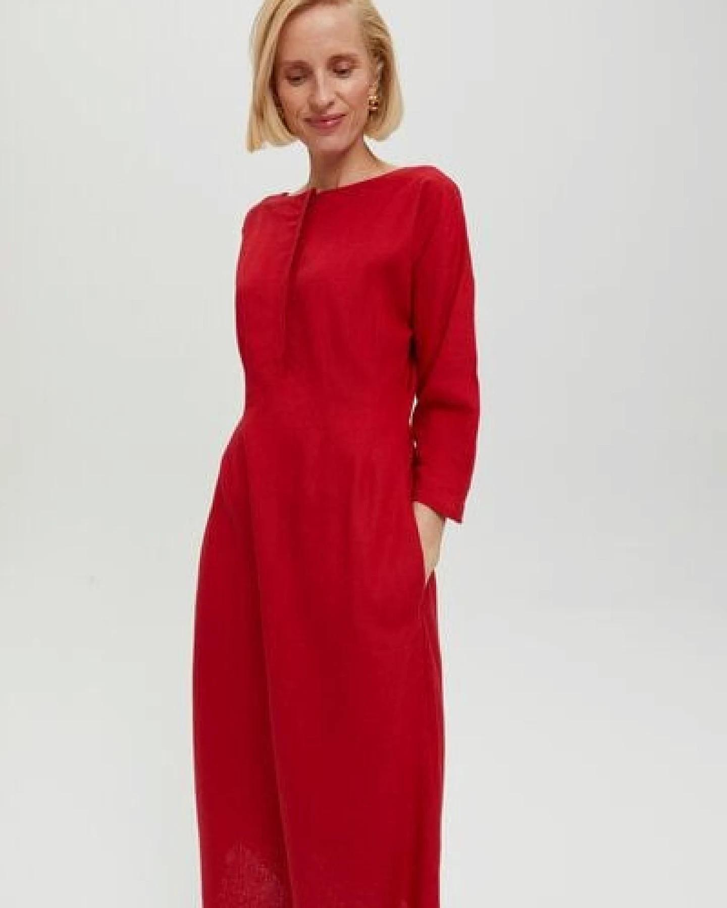 AYANI Lusin Midikleid aus Leinen & ECOVERO – Ansicht 2
