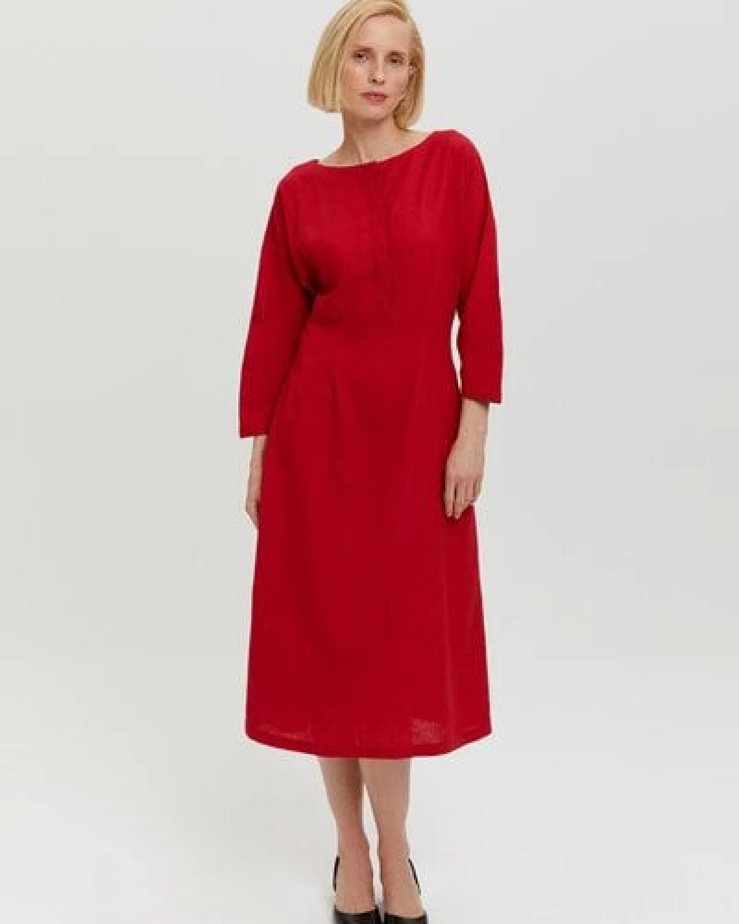 AYANI Lusin Midikleid aus Leinen & ECOVERO – Ansicht 4