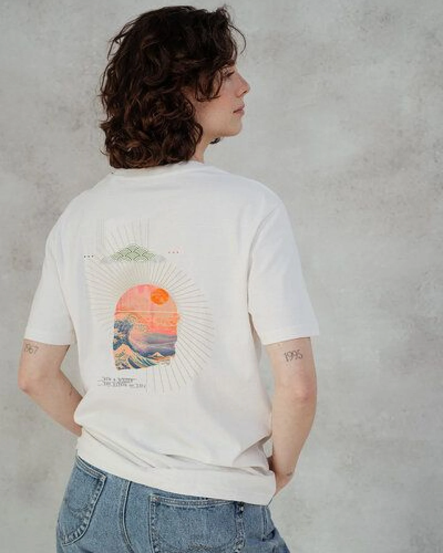 Kultgut Biofair -Artdesign - Shirt aus recycelter Biobaumwolle / Sun & Water – Ansicht 2