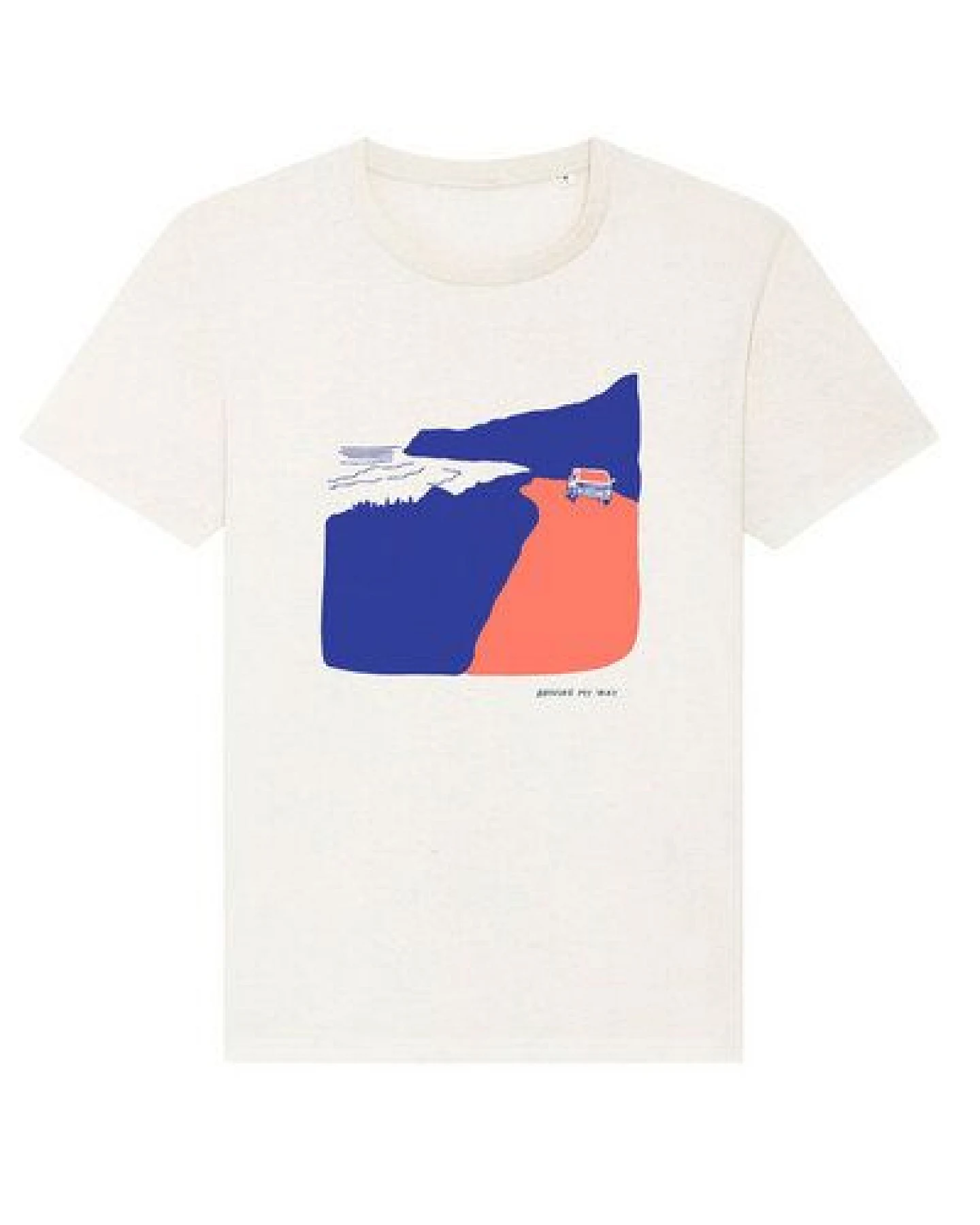 Kultgut Biofair - Artdesign - Recyceltes Bio- Baumwolle- off white / Driving my way Shirt – Ansicht 2