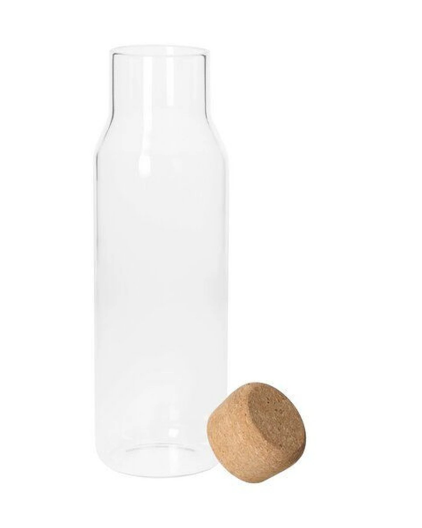 elasto Glaskaraffe "Pour" 1,1 l - Eleganter Krug mit Korkverschluss – Ansicht 2
