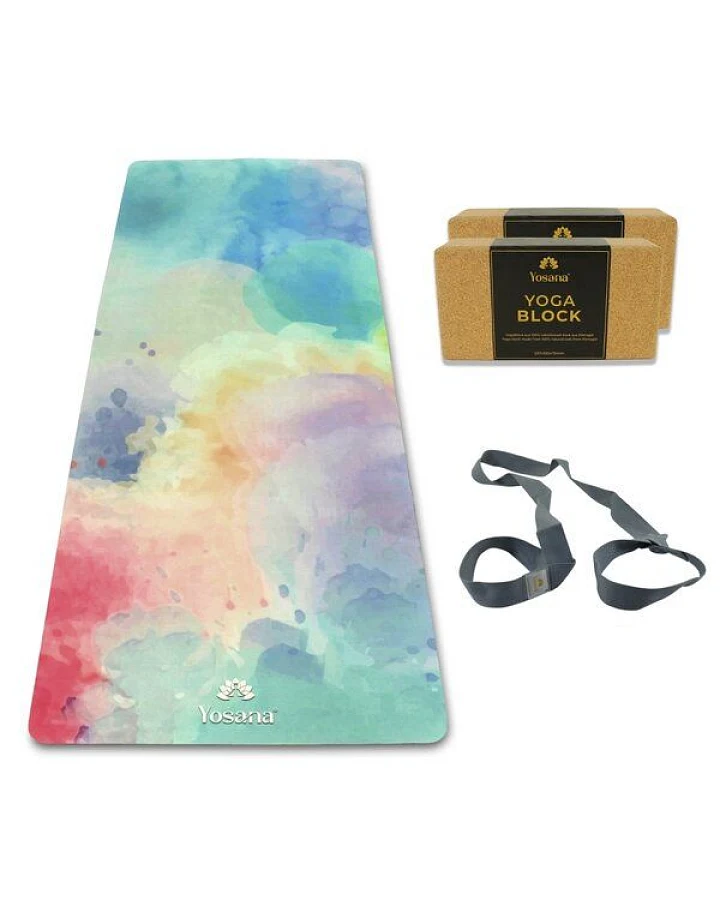 Yosana Yin Yogamatte Naturkautschuk - Aktionsset (4-Teilig)
