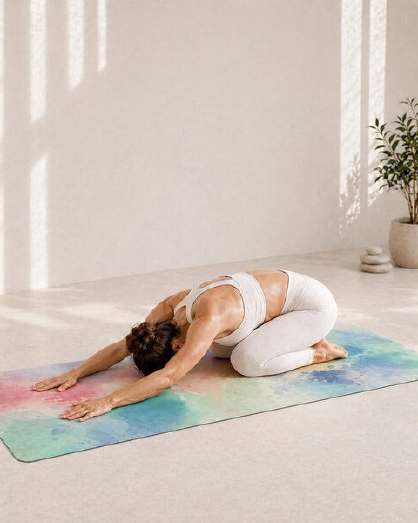 Yosana Yin Yogamatte Naturkautschuk - Aktionsset (4-Teilig) – Ansicht 3