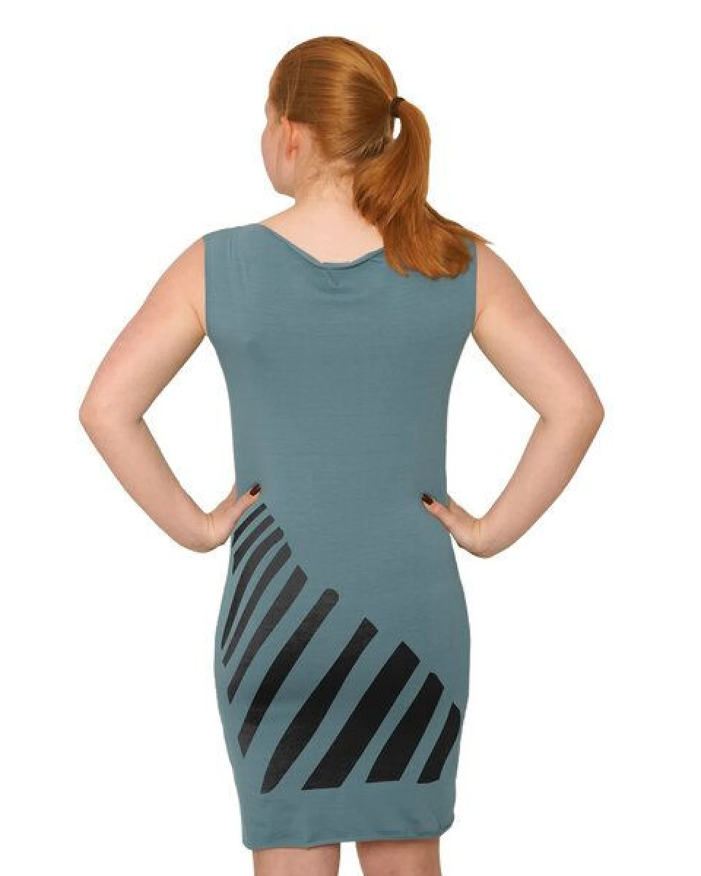 HANDGEDRUCKT "Zebra" Bio-Kleidchen – Ansicht 2