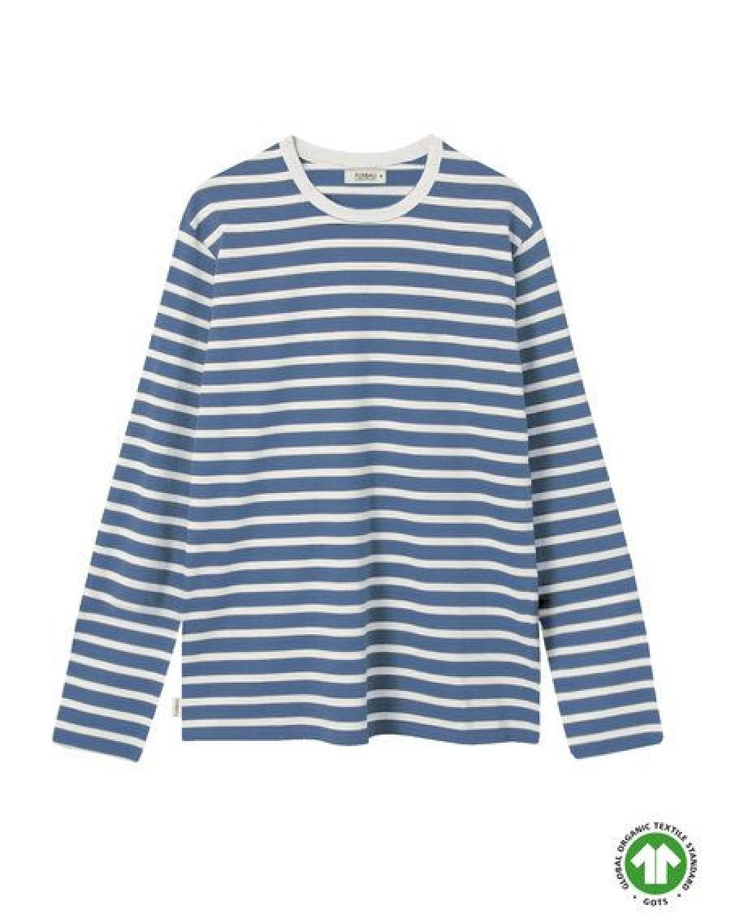 FUXBAU Frauen Streifen Longsleeve - creme grün, bordeaux, blau oder senf – Ansicht 2