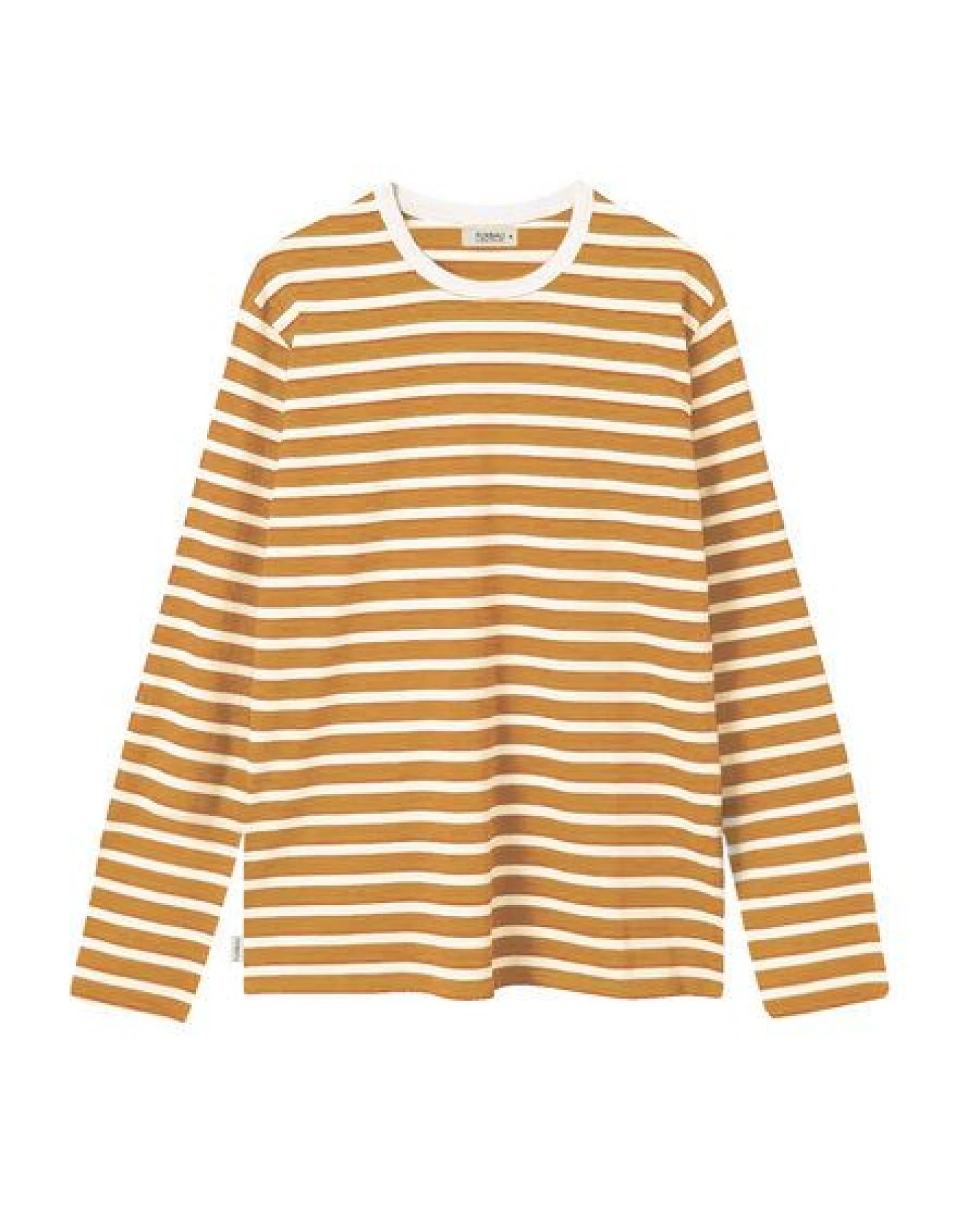 FUXBAU Frauen Streifen Longsleeve - creme grün, bordeaux, blau oder senf – Ansicht 2