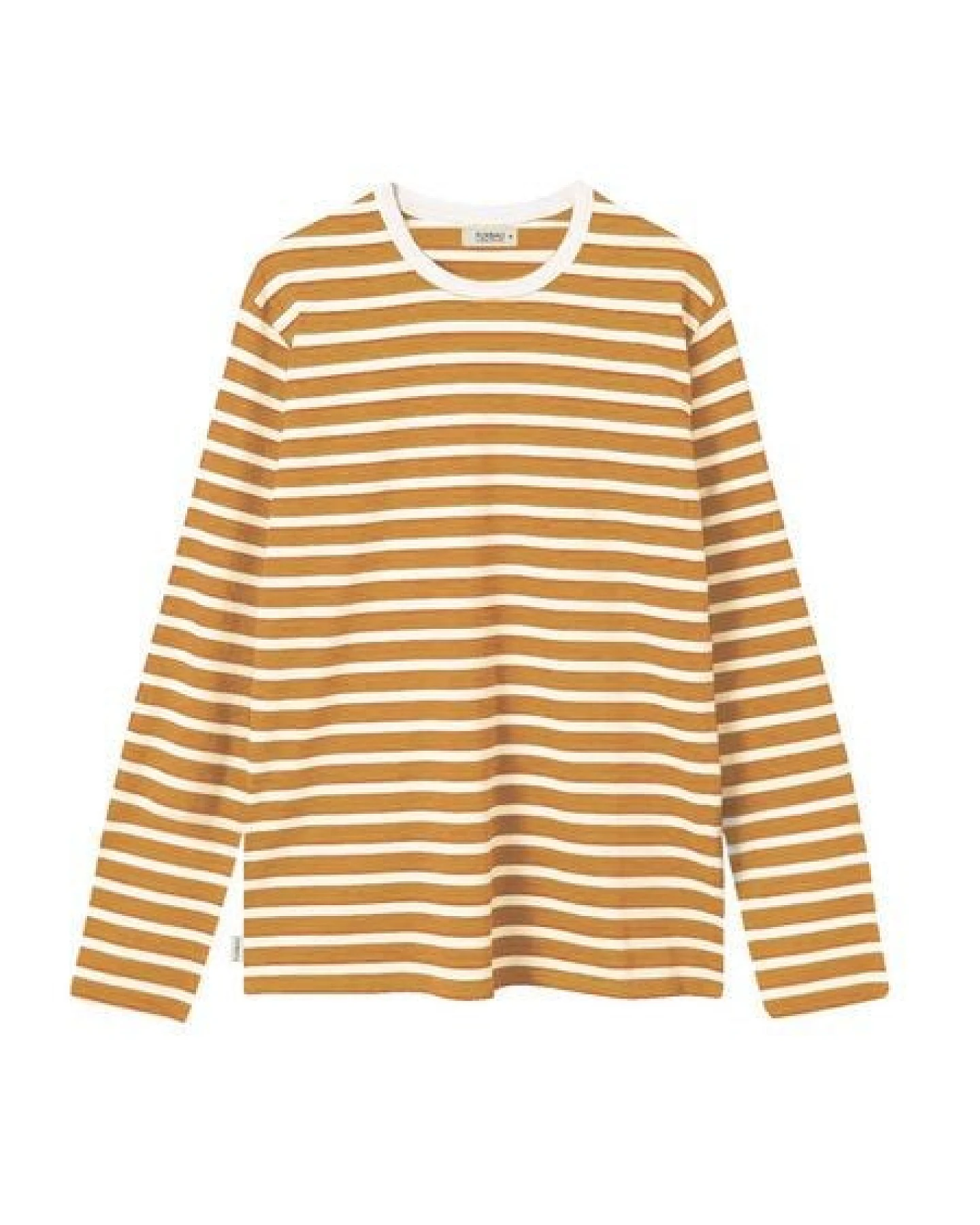 FUXBAU Frauen Streifen Longsleeve - creme grün, bordeaux, blau oder senf – Ansicht 2