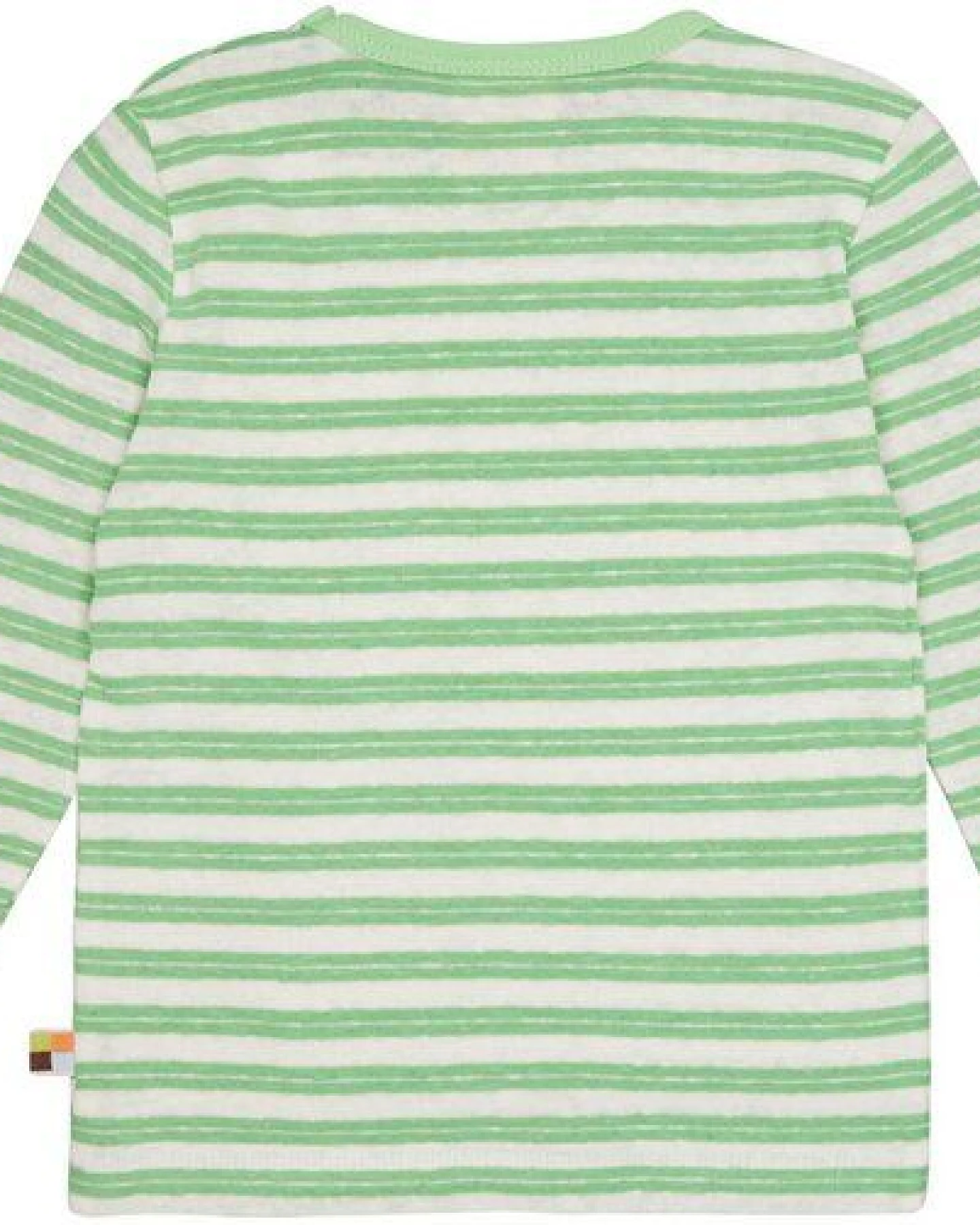 loud + proud Babys & Kinder Shirt Streifen mit Leinen, GOTS-zertifiziert – Ansicht 2