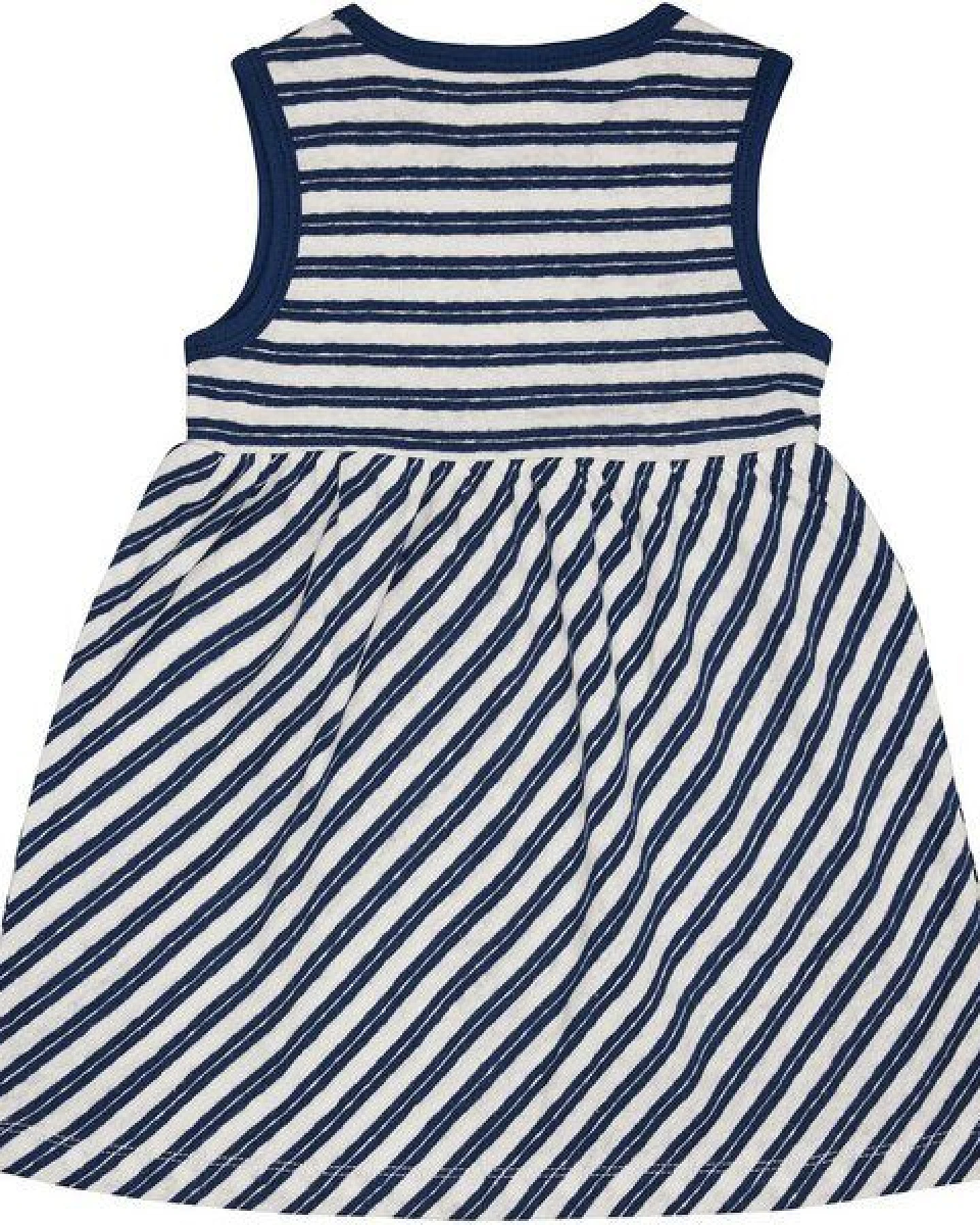 loud + proud Babys & Kinder Kleid Streifen mit Leinen, GOTS-zertifiziert – Ansicht 2