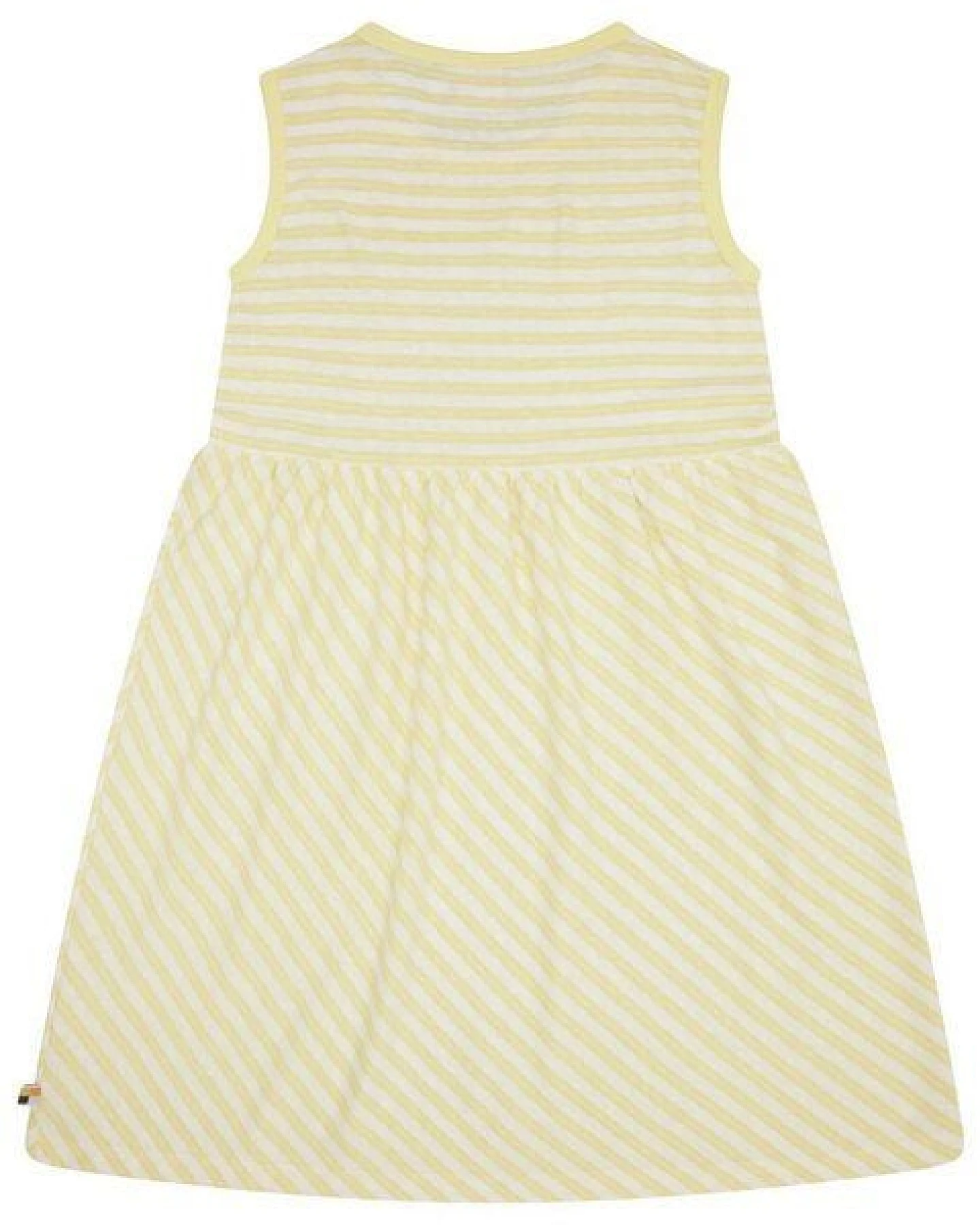 loud + proud Kinder Kleid Streifen mit Leinen, GOTS-zertifiziert – Ansicht 2