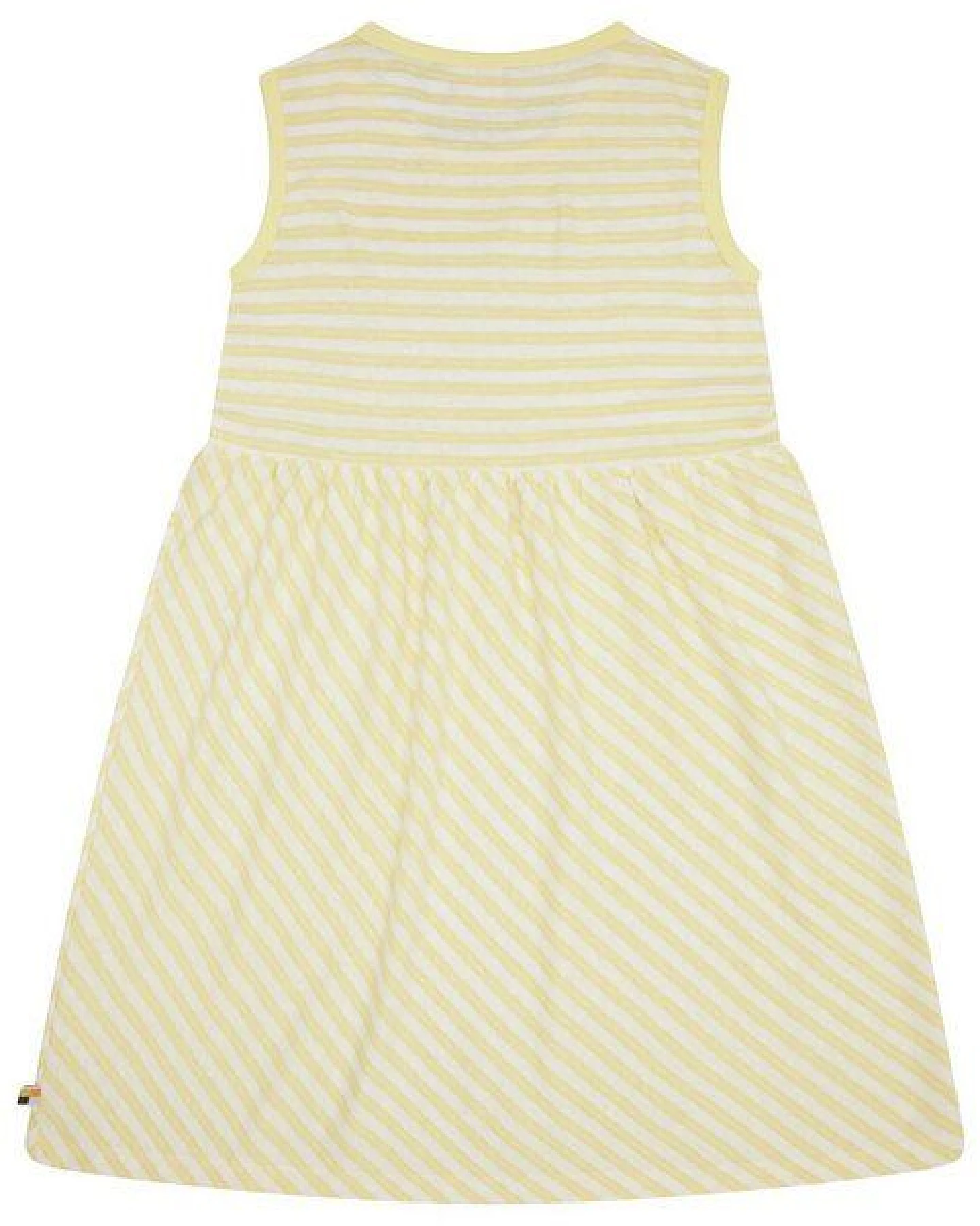 loud + proud Kinder Kleid Streifen mit Leinen, GOTS-zertifiziert – Ansicht 2