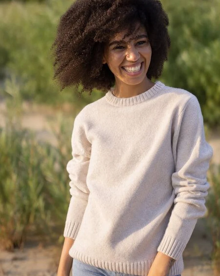 FUXBAU Frauen Merino Strickpullover